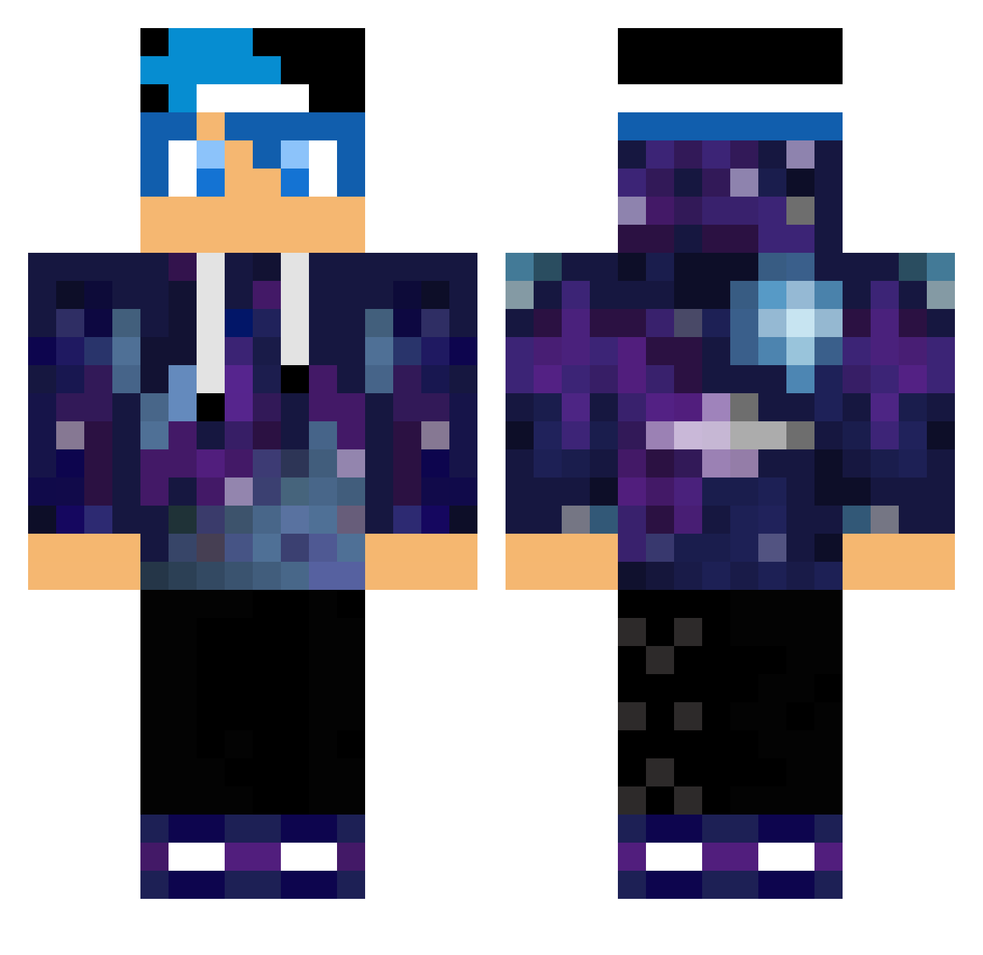 WesterioBill Minecraft skin, front and back view