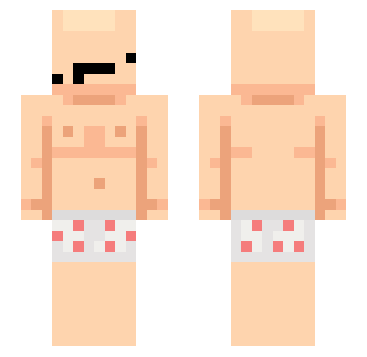 Namja Minecraft skin, front and back view