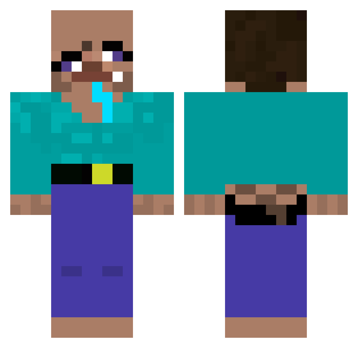 SimSim__ Minecraft skin, front and back view