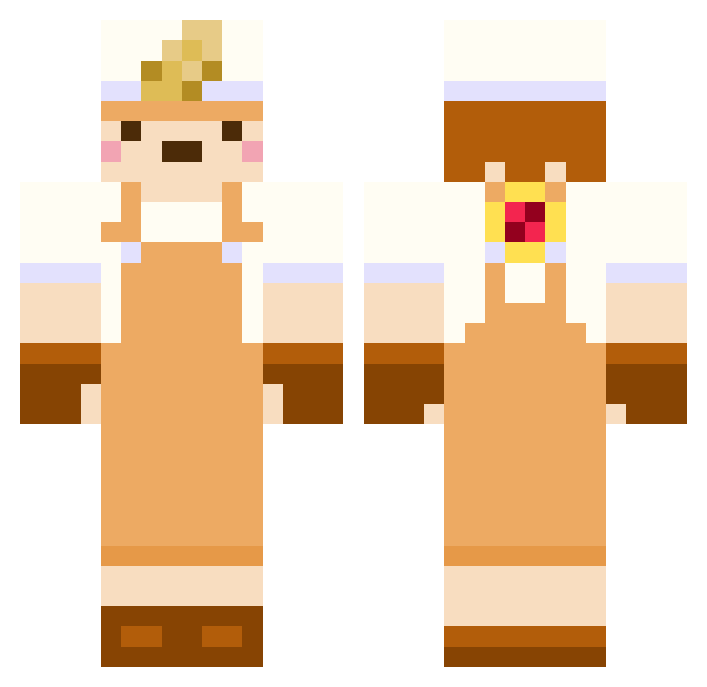 glass218 Minecraft skin, front and back view