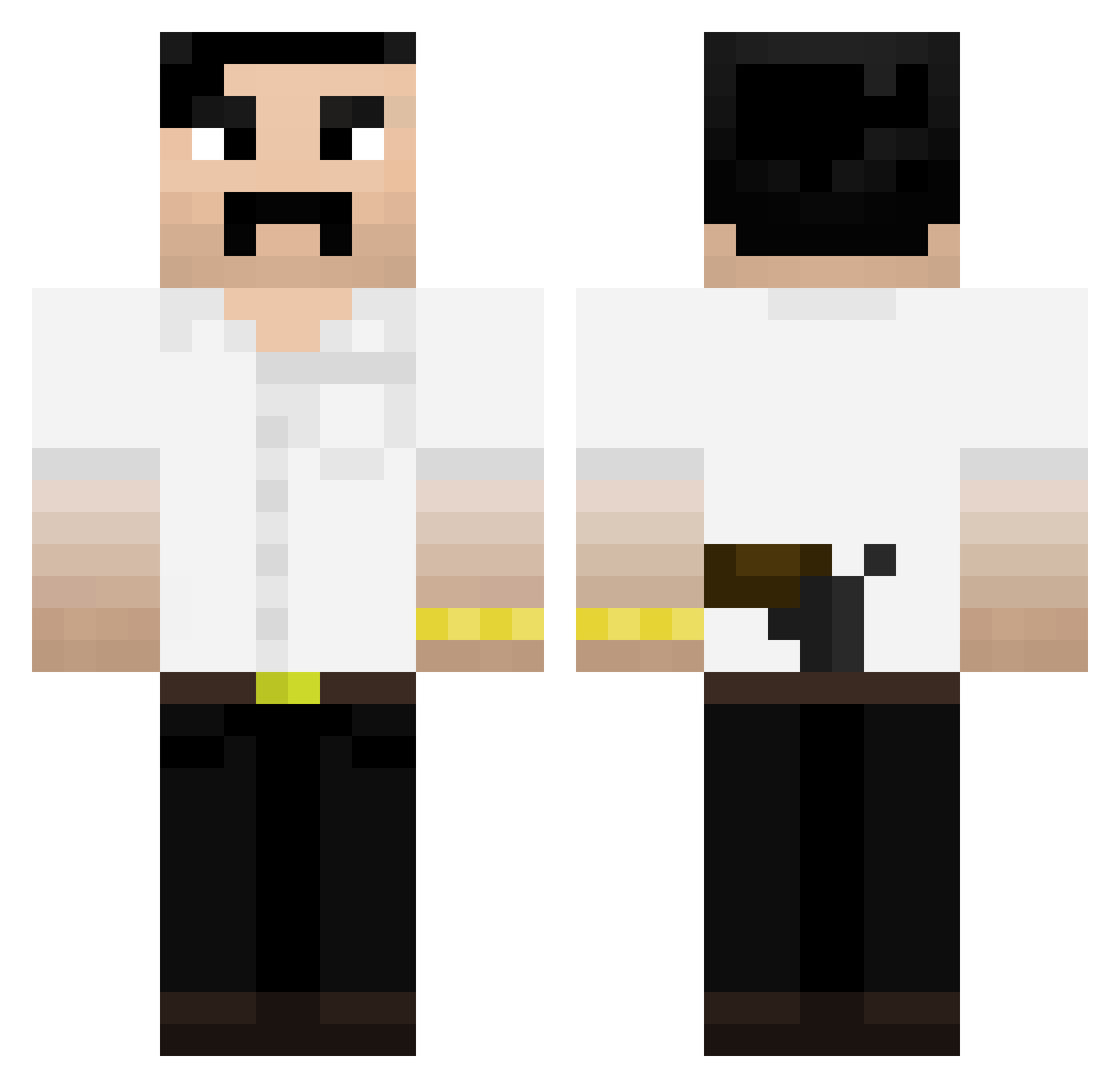 Dinamita25 Minecraft skin, front and back view