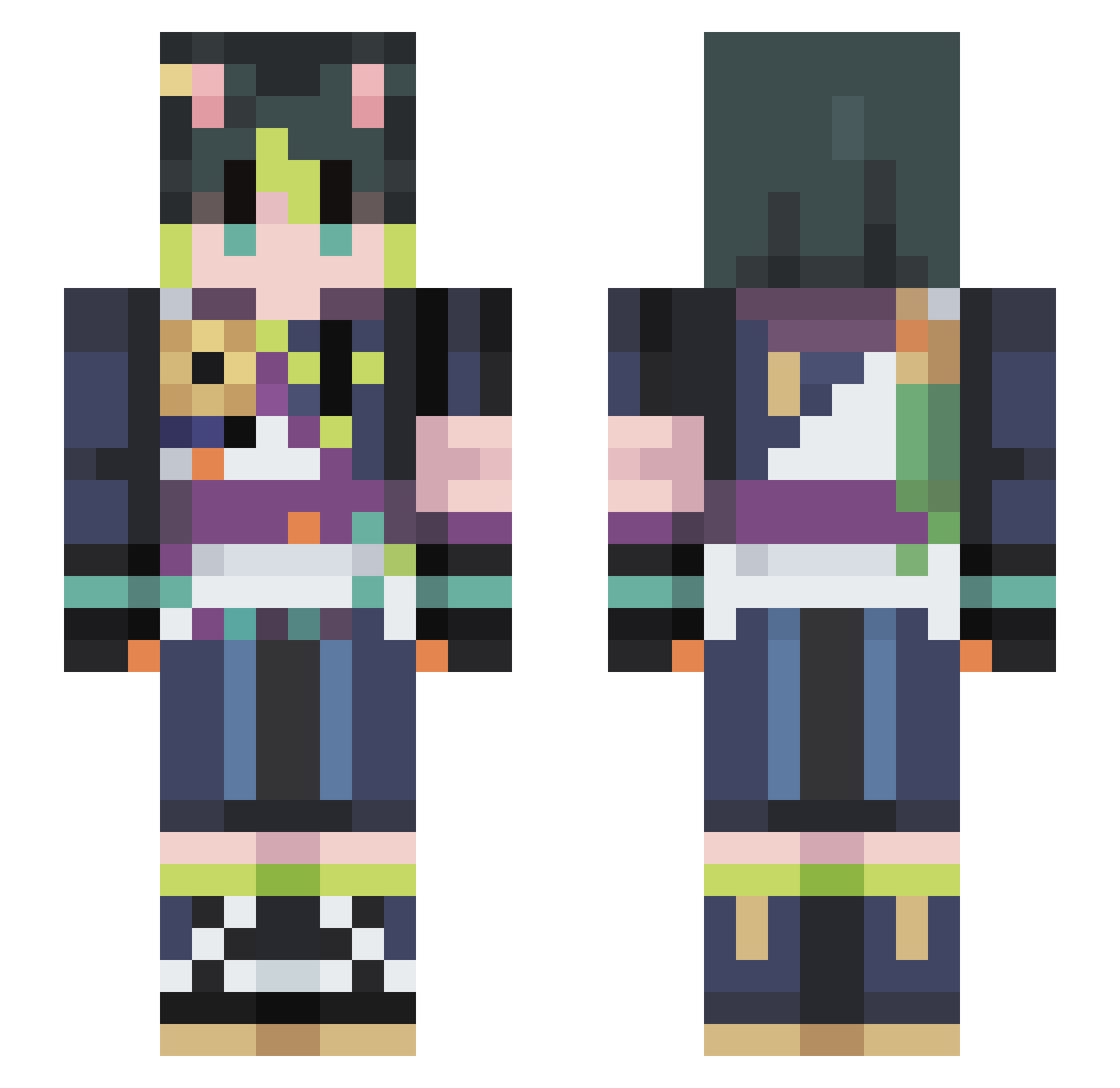 Red_Rudi Minecraft skin, front and back view