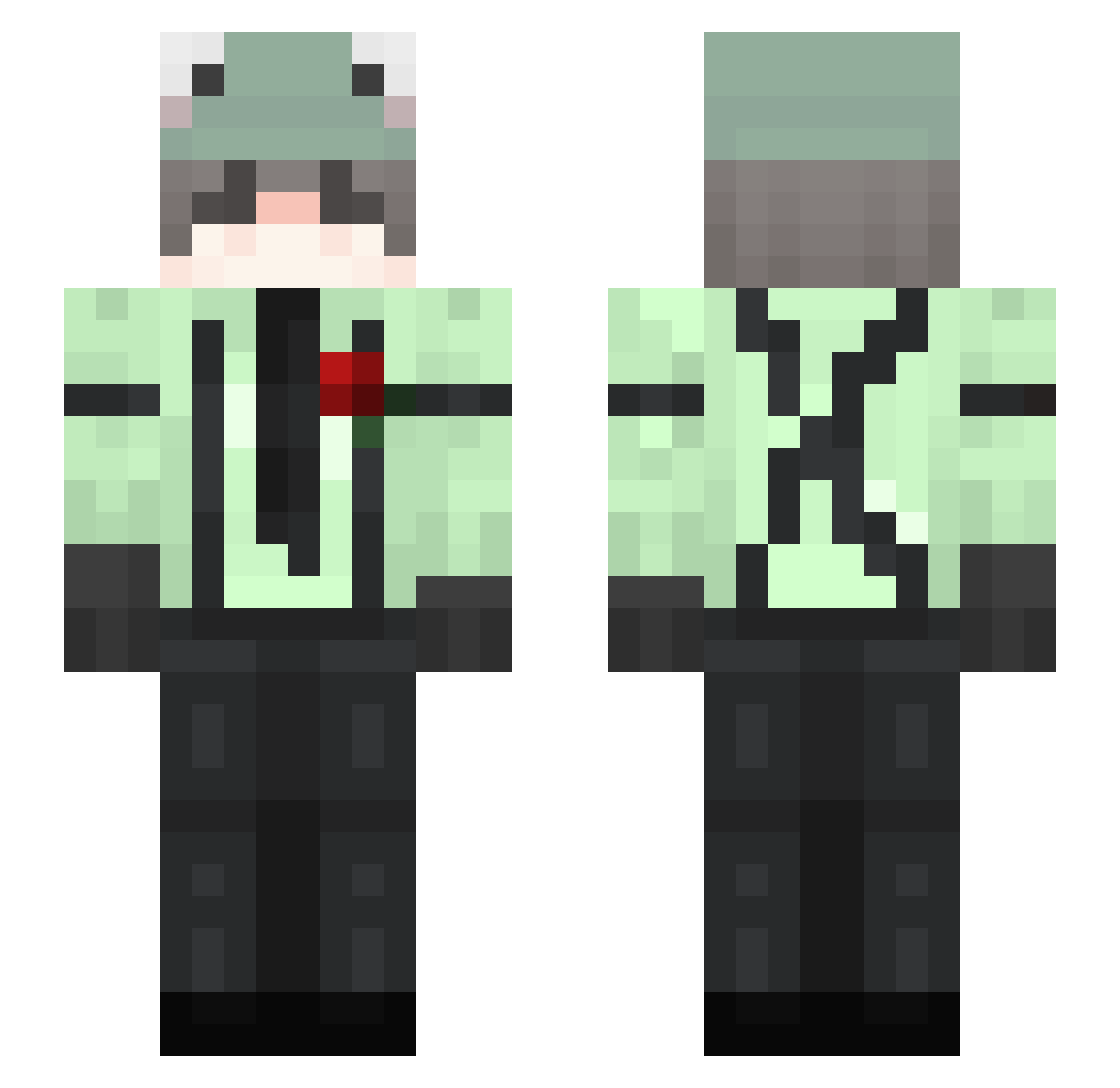 RikeSOOS Minecraft skin, front and back view