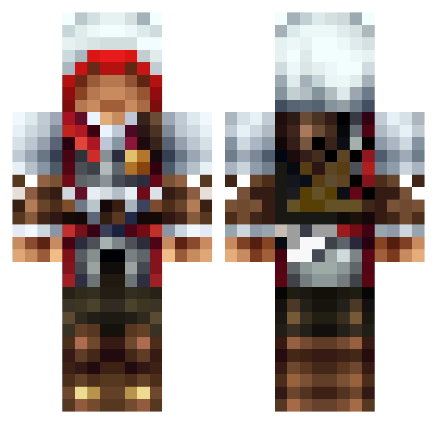 Garbler Minecraft skin, front and back view