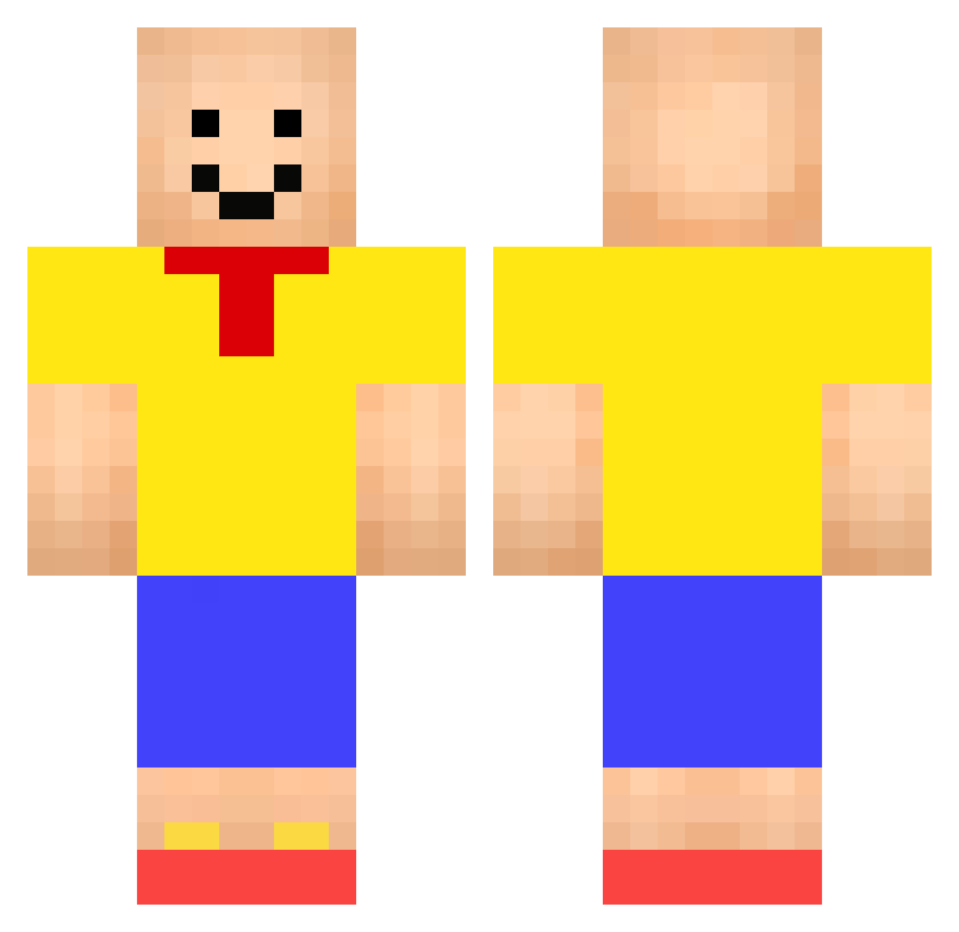 lil7 Minecraft skin, front and back view