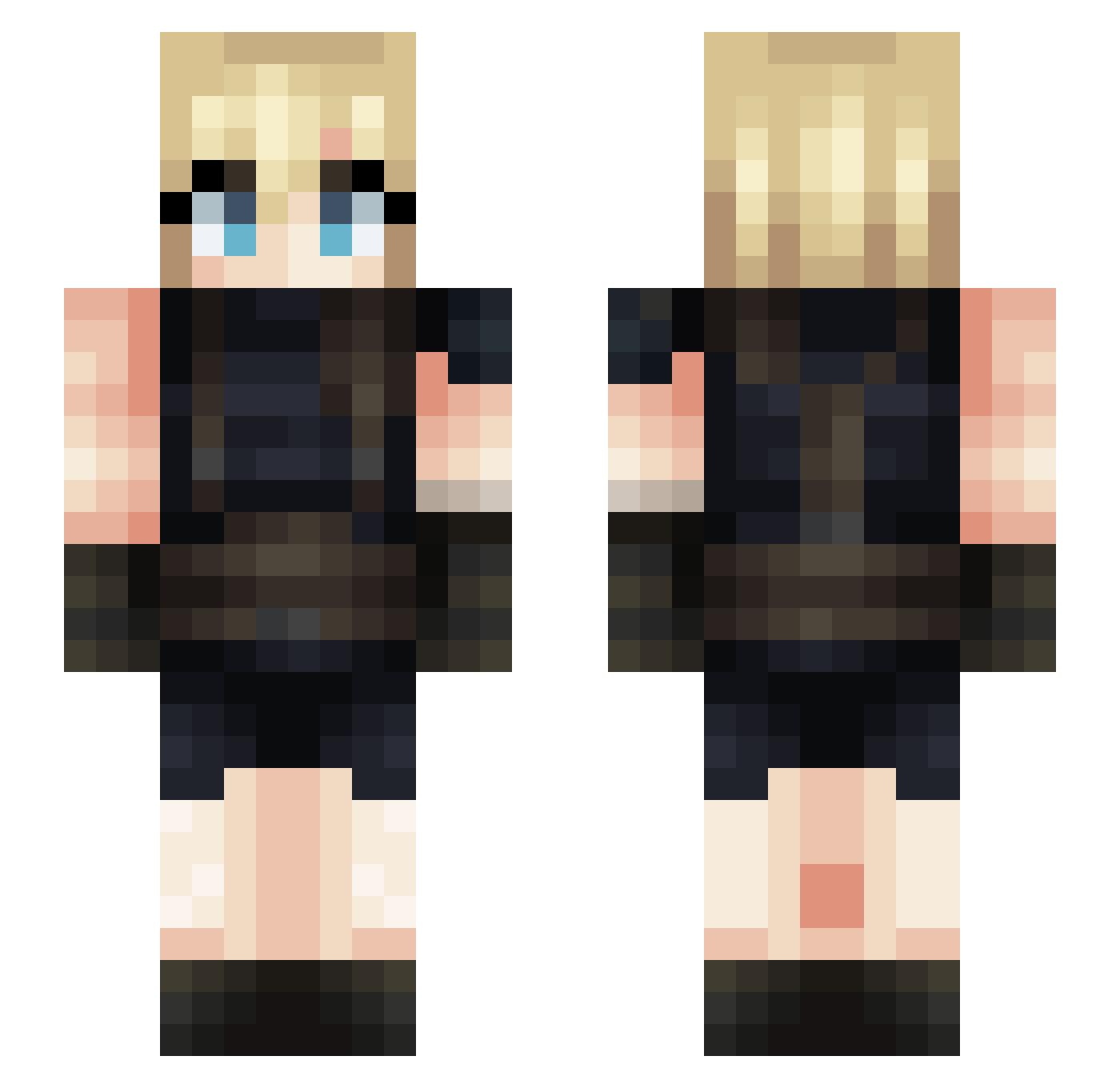 Boo_Bunny_ Minecraft skin, front and back view