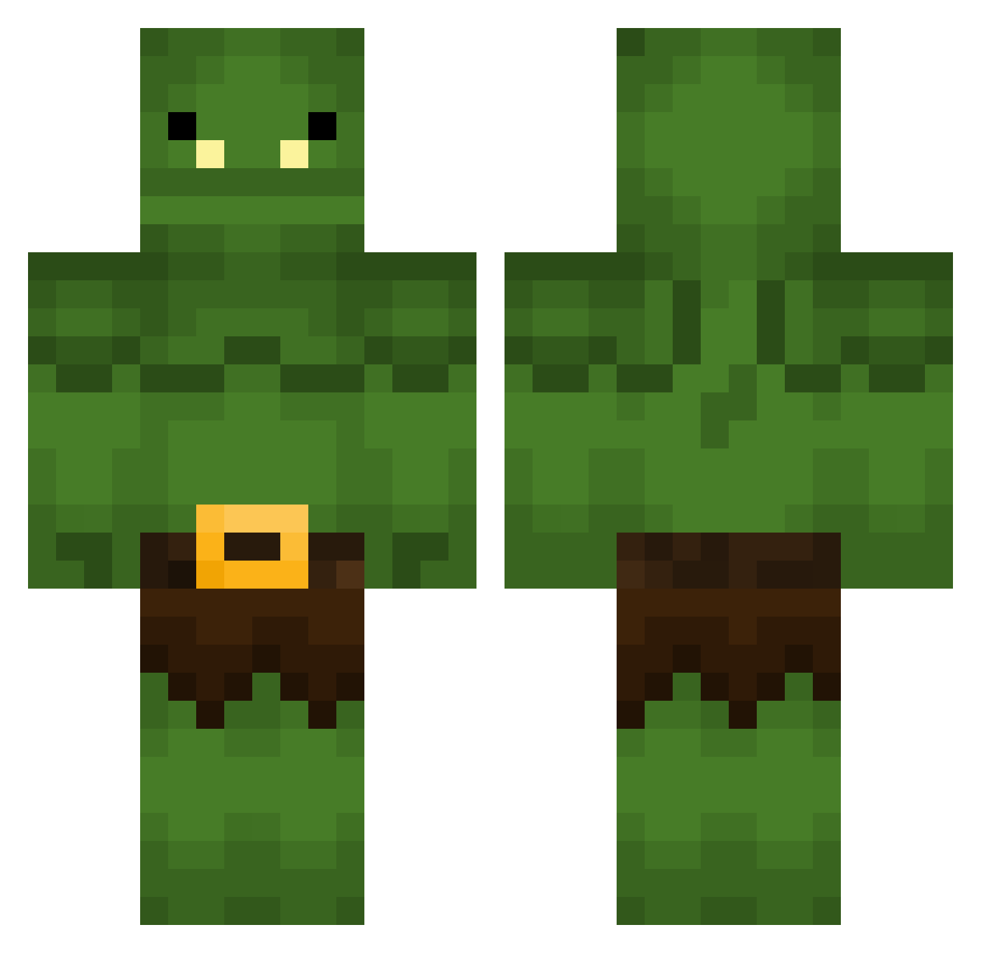 Dagmann Minecraft skin, front and back view