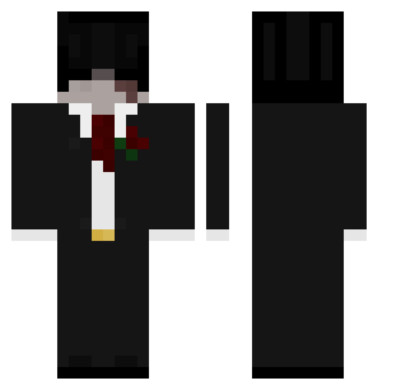 speed521 Minecraft skin, front and back view