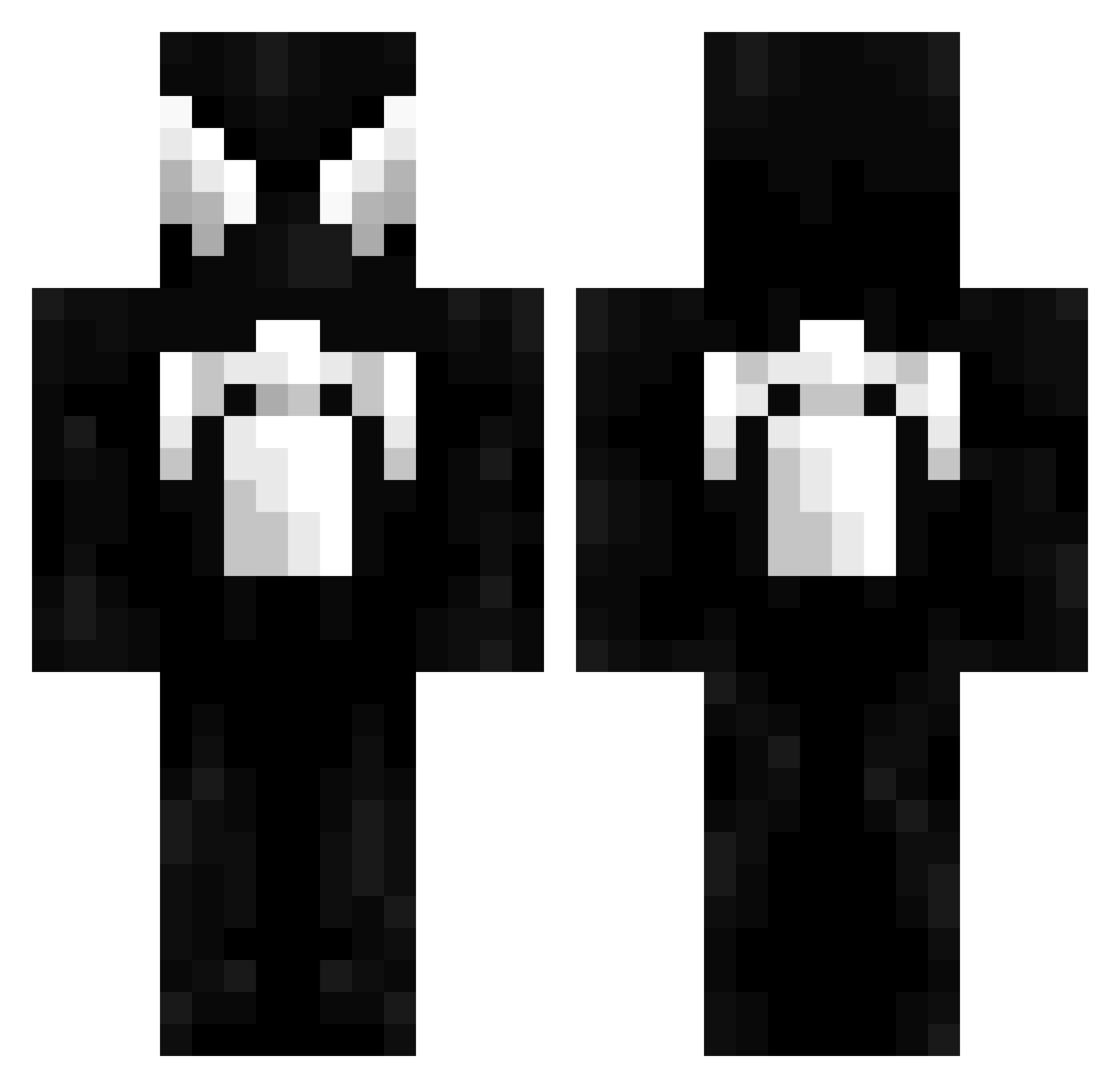 SerznnN Minecraft skin, front and back view