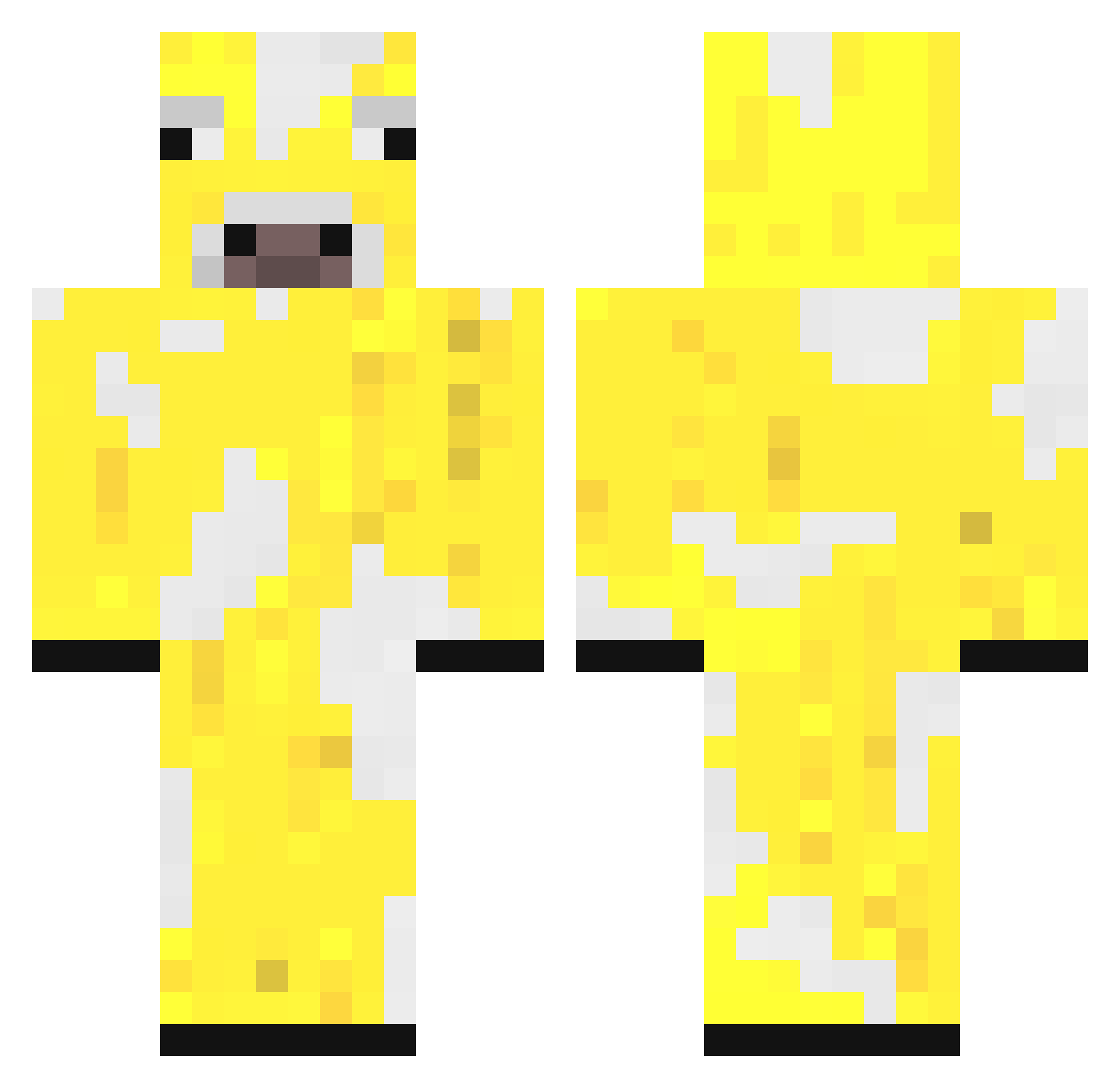 Kashifro Minecraft skin, front and back view