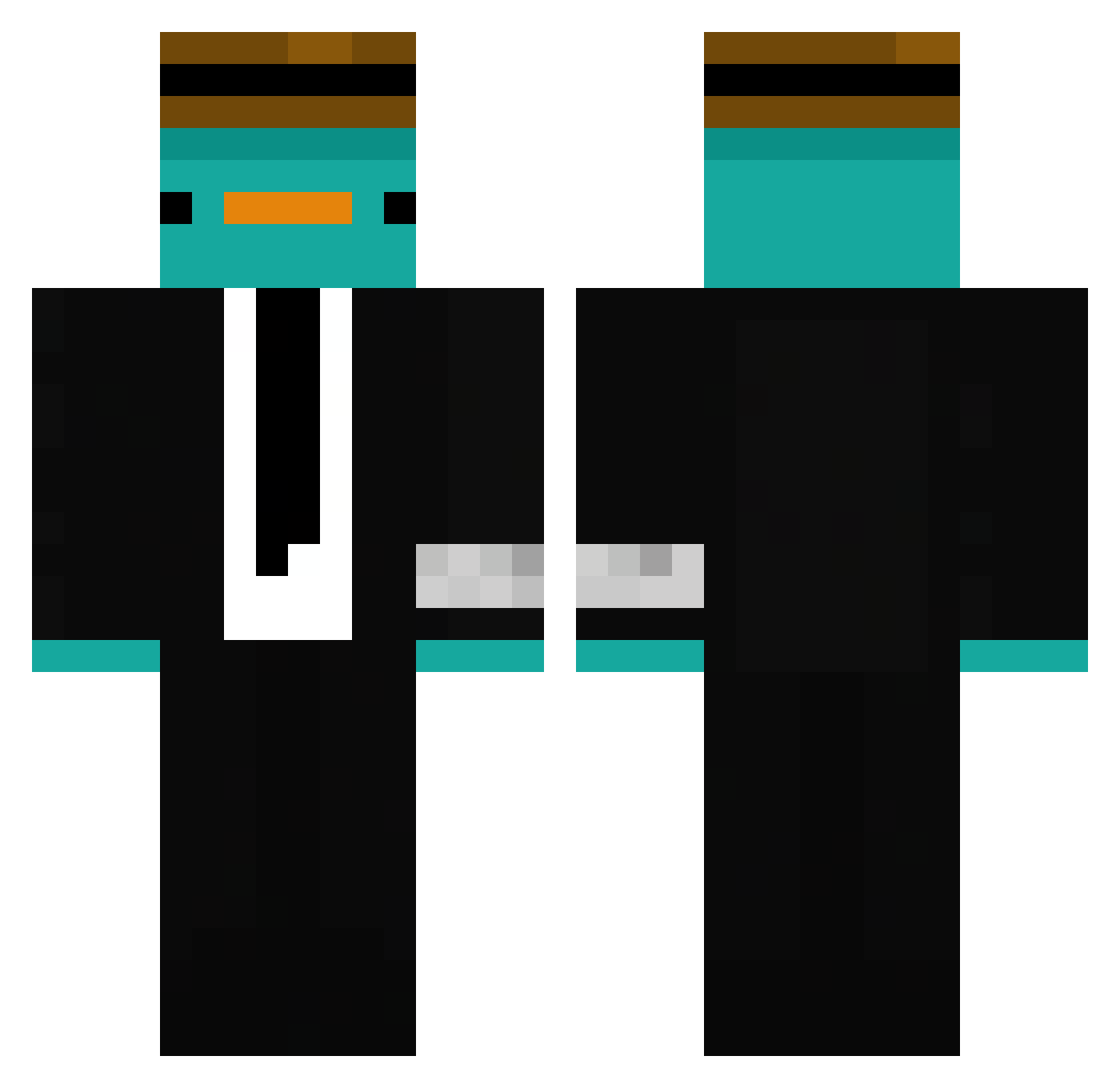 St_aszek Minecraft skin, front and back view