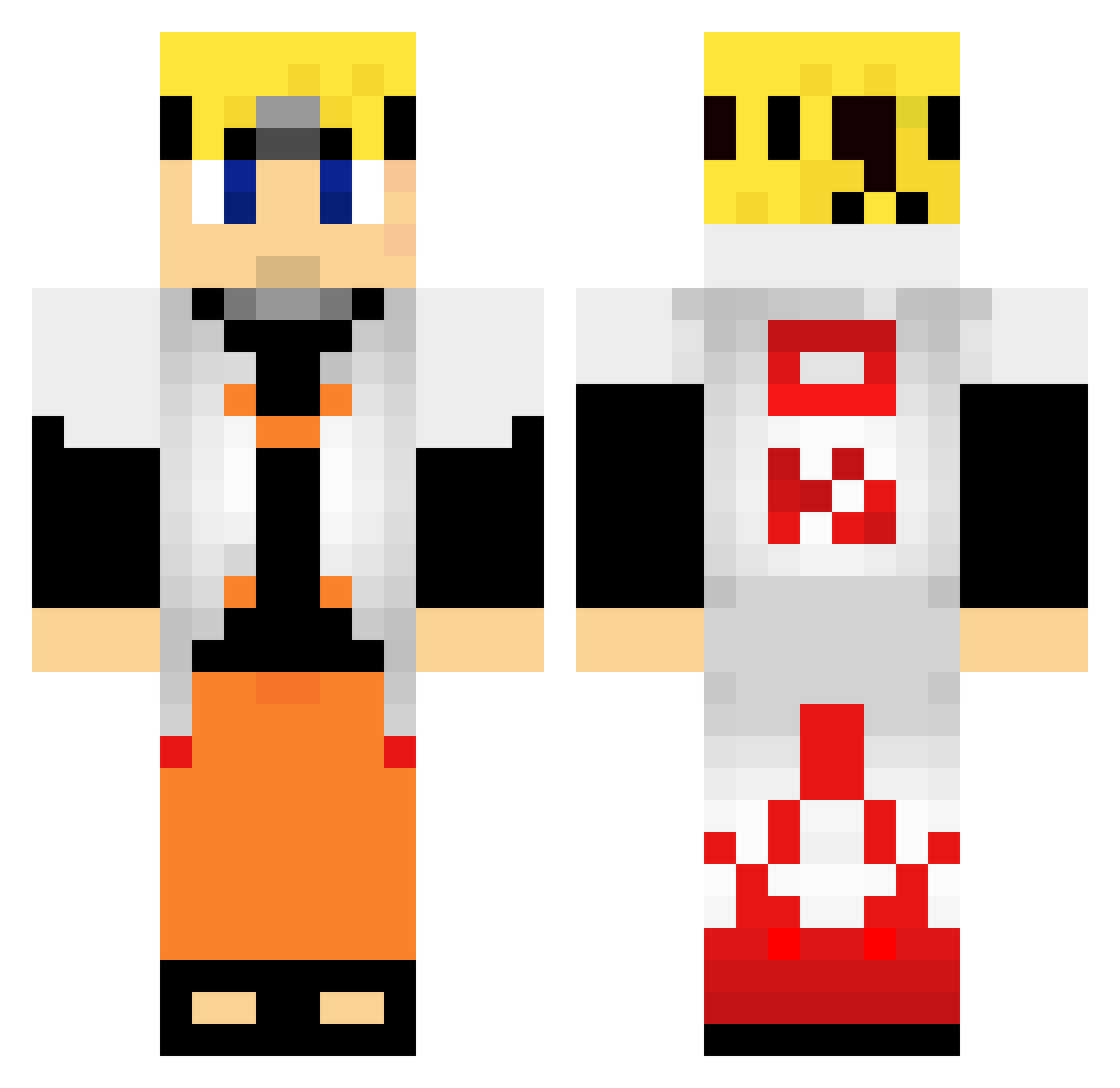 Leziin Minecraft skin, front and back view