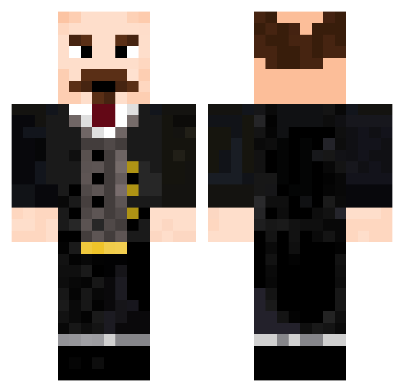 battle_watch Minecraft skin, front and back view
