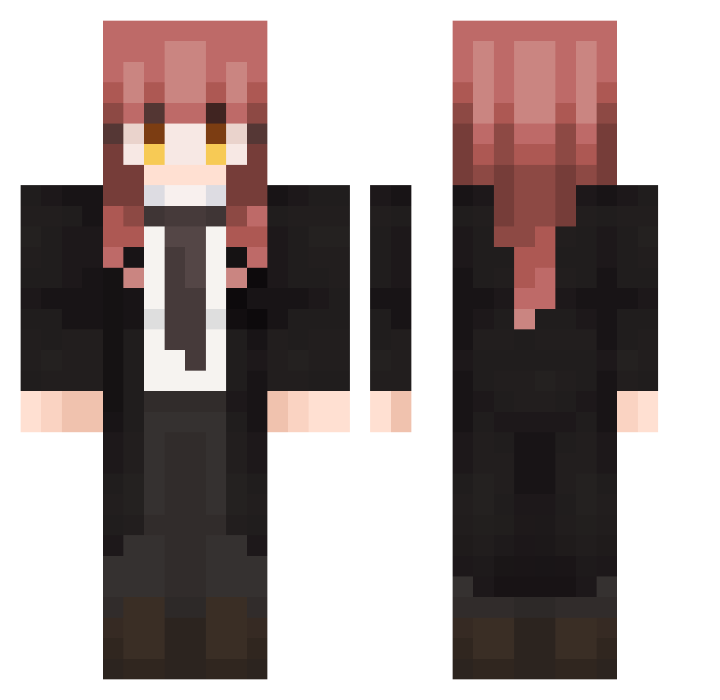 Starapuszka123 Minecraft skin, front and back view