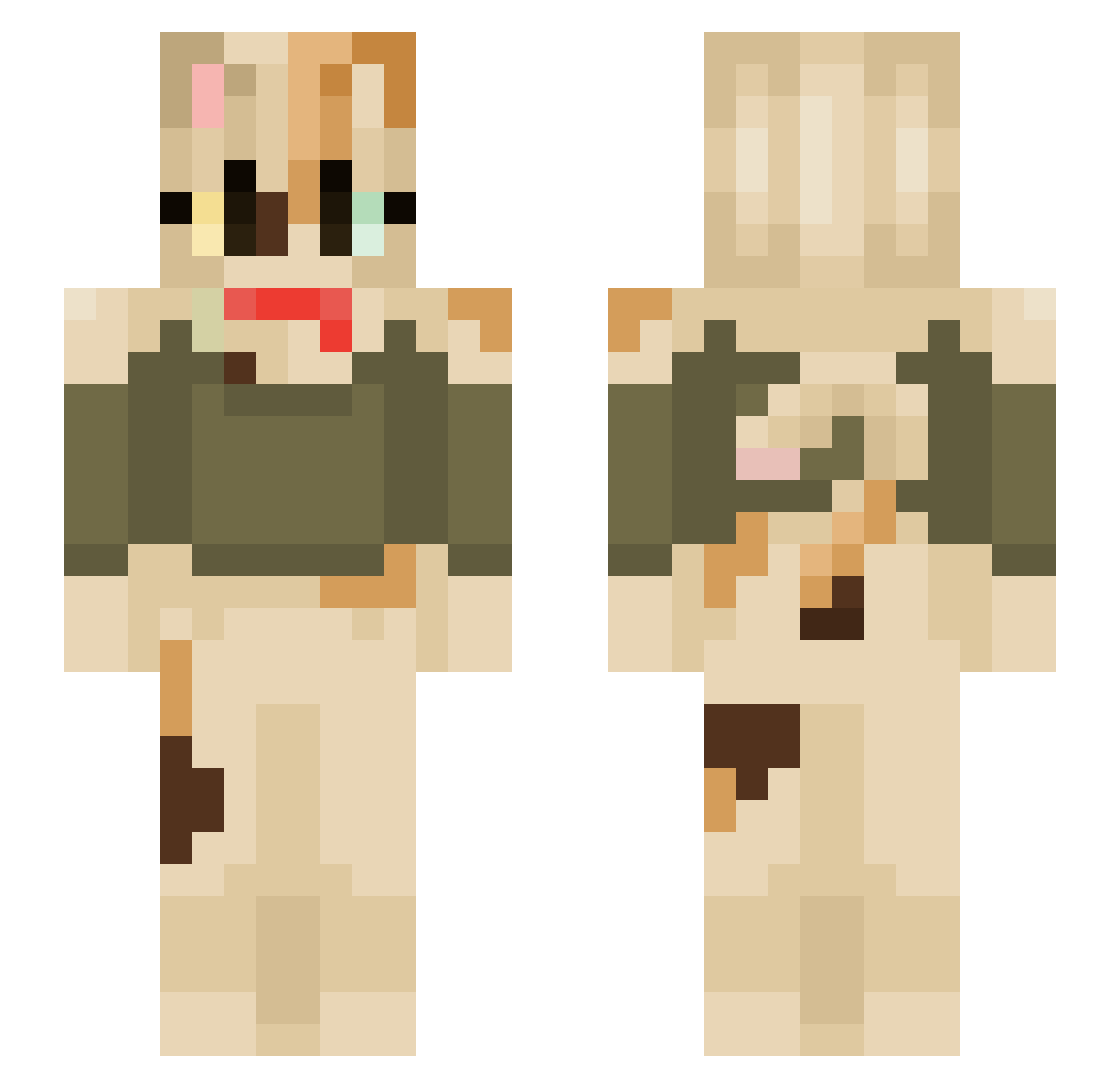 little_bia Minecraft skin, front and back view