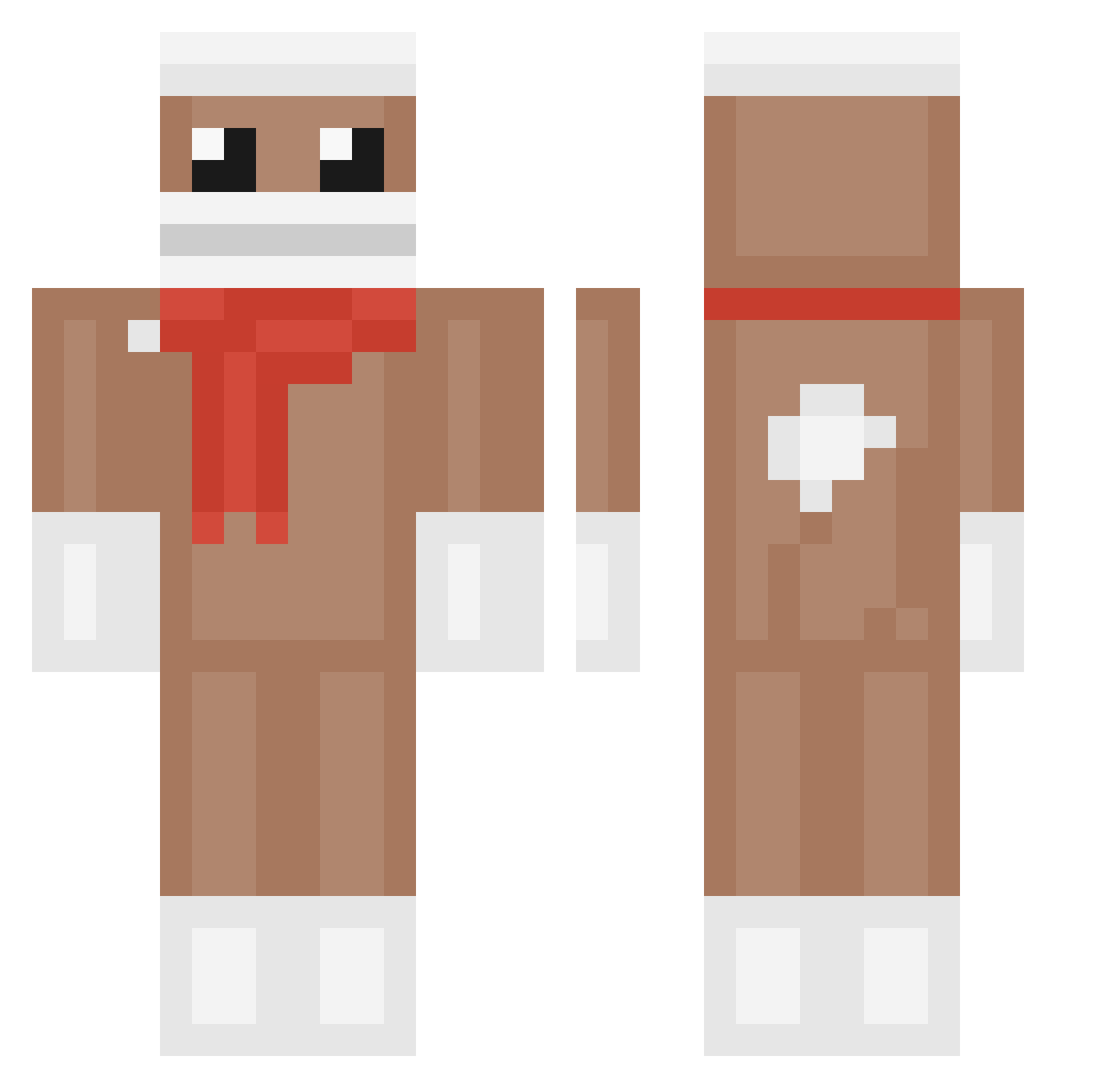 Minecraft4Java_ Minecraft skin, front and back view