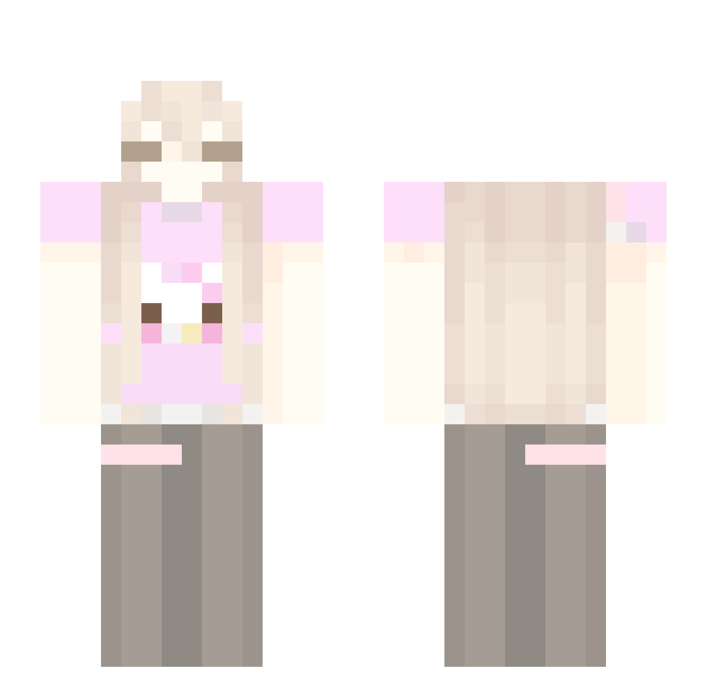 poil2boul Minecraft skin, front and back view
