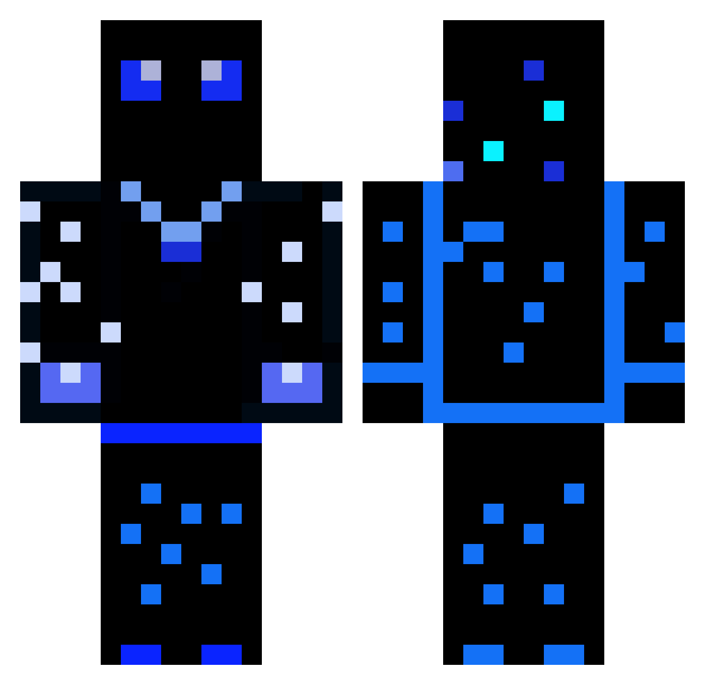 Marceloo1235 Minecraft skin, front and back view