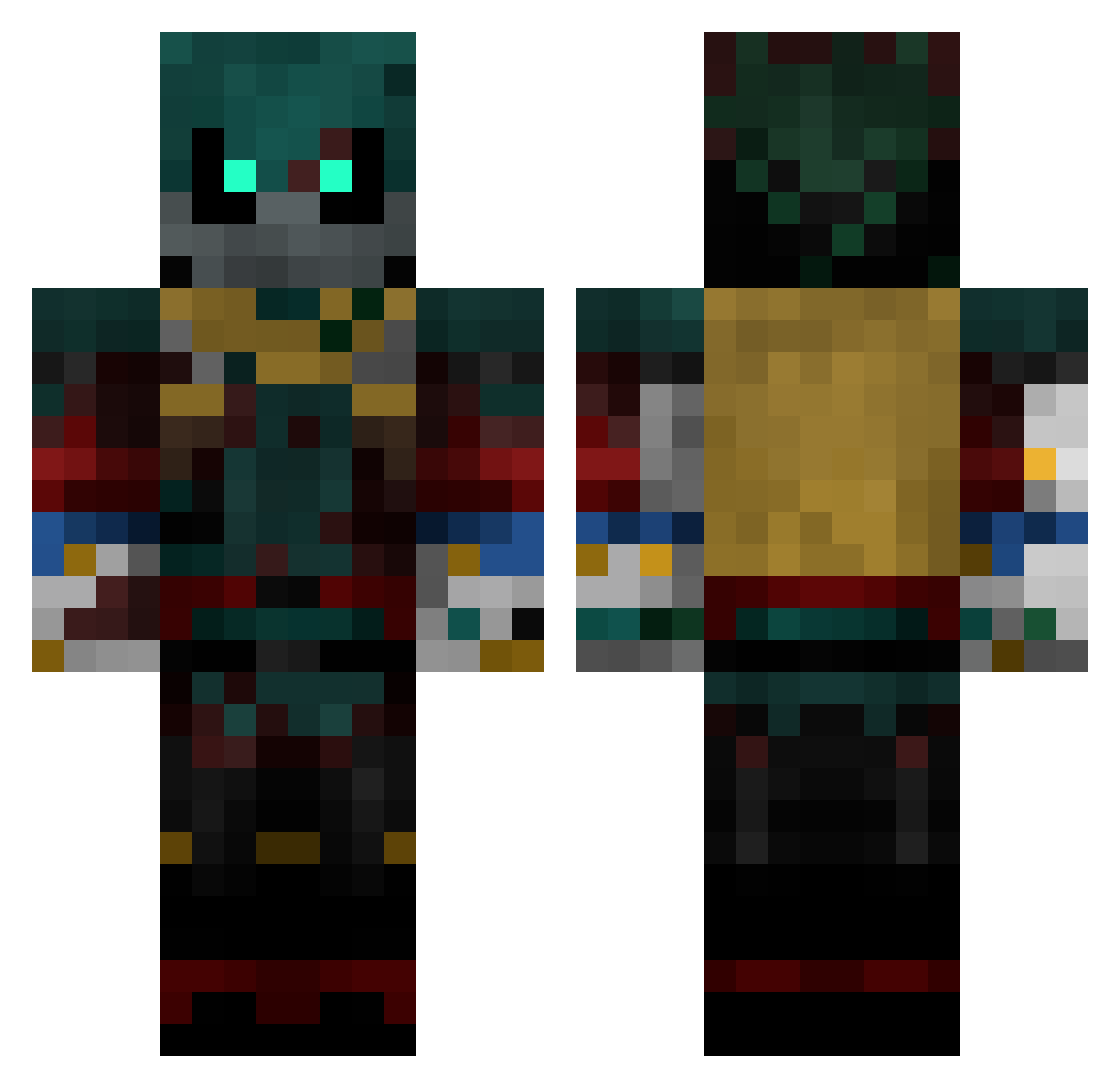 vava5892 Minecraft skin, front and back view