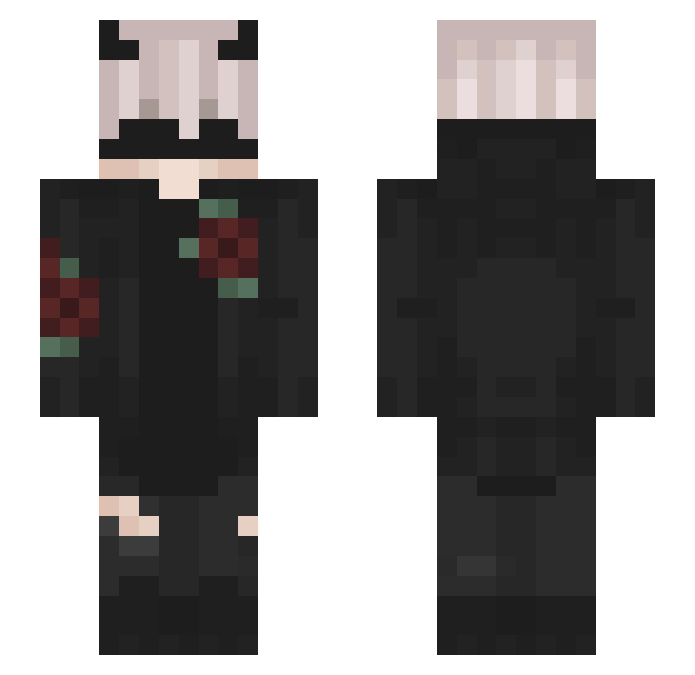 Qiwgeq8 Minecraft skin, front and back view