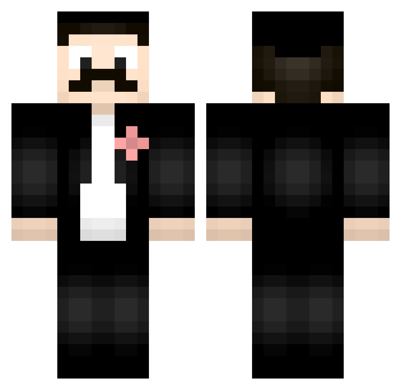 3rdPIanet Minecraft skin, front and back view