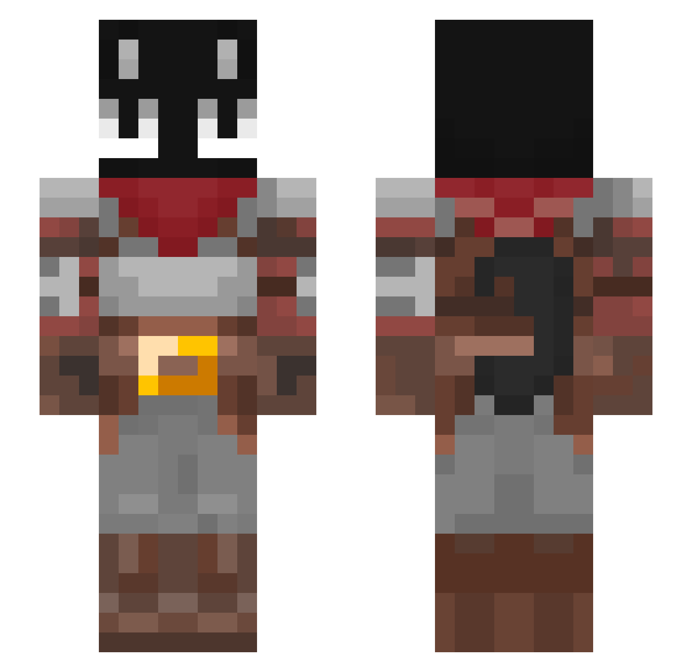 sidewaysjelqer Minecraft skin, front and back view