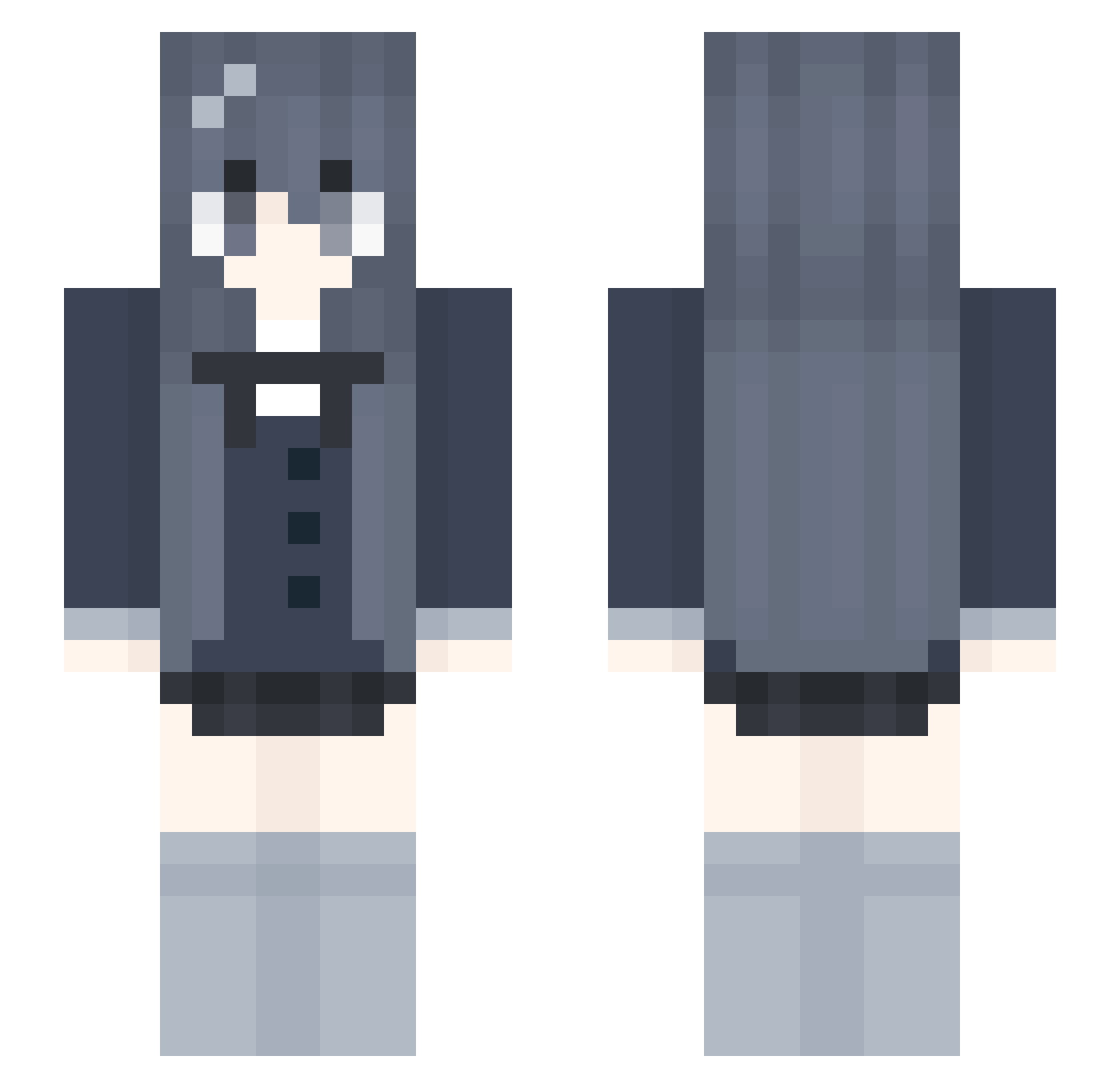 ShadowTalon26 Minecraft skin, front and back view