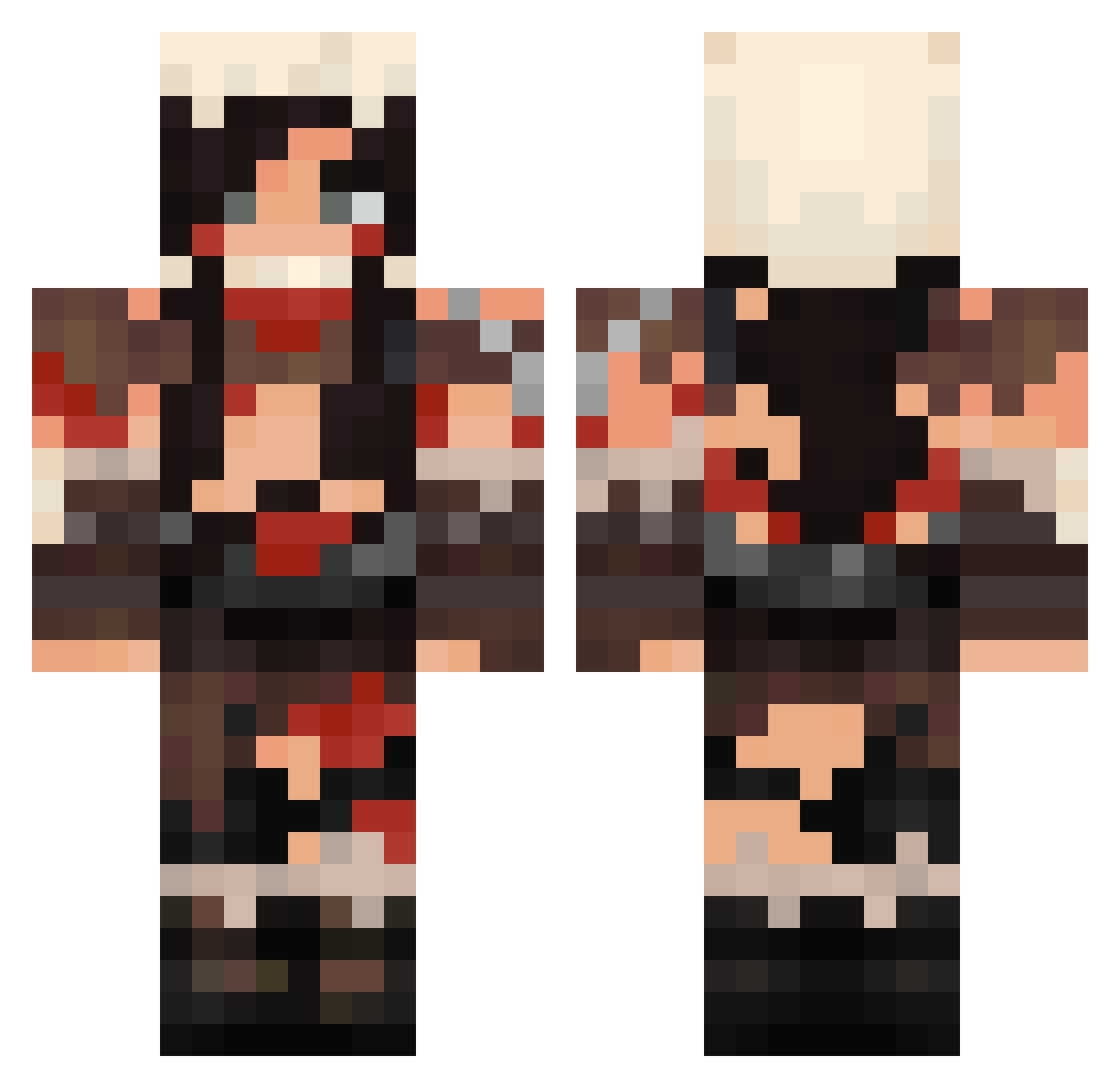 FunkyFresh23 Minecraft skin, front and back view