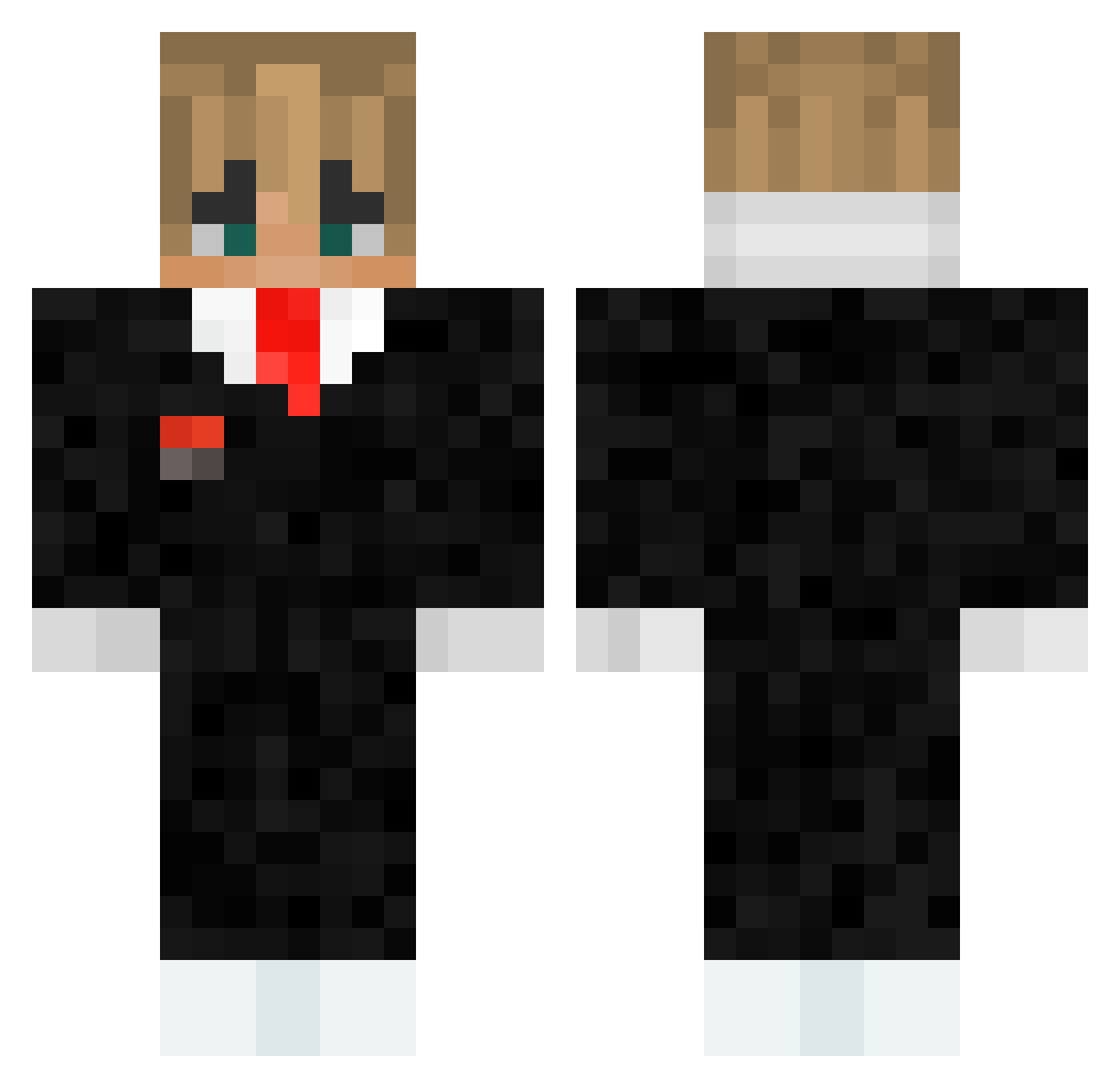 Southard Minecraft skin, front and back view