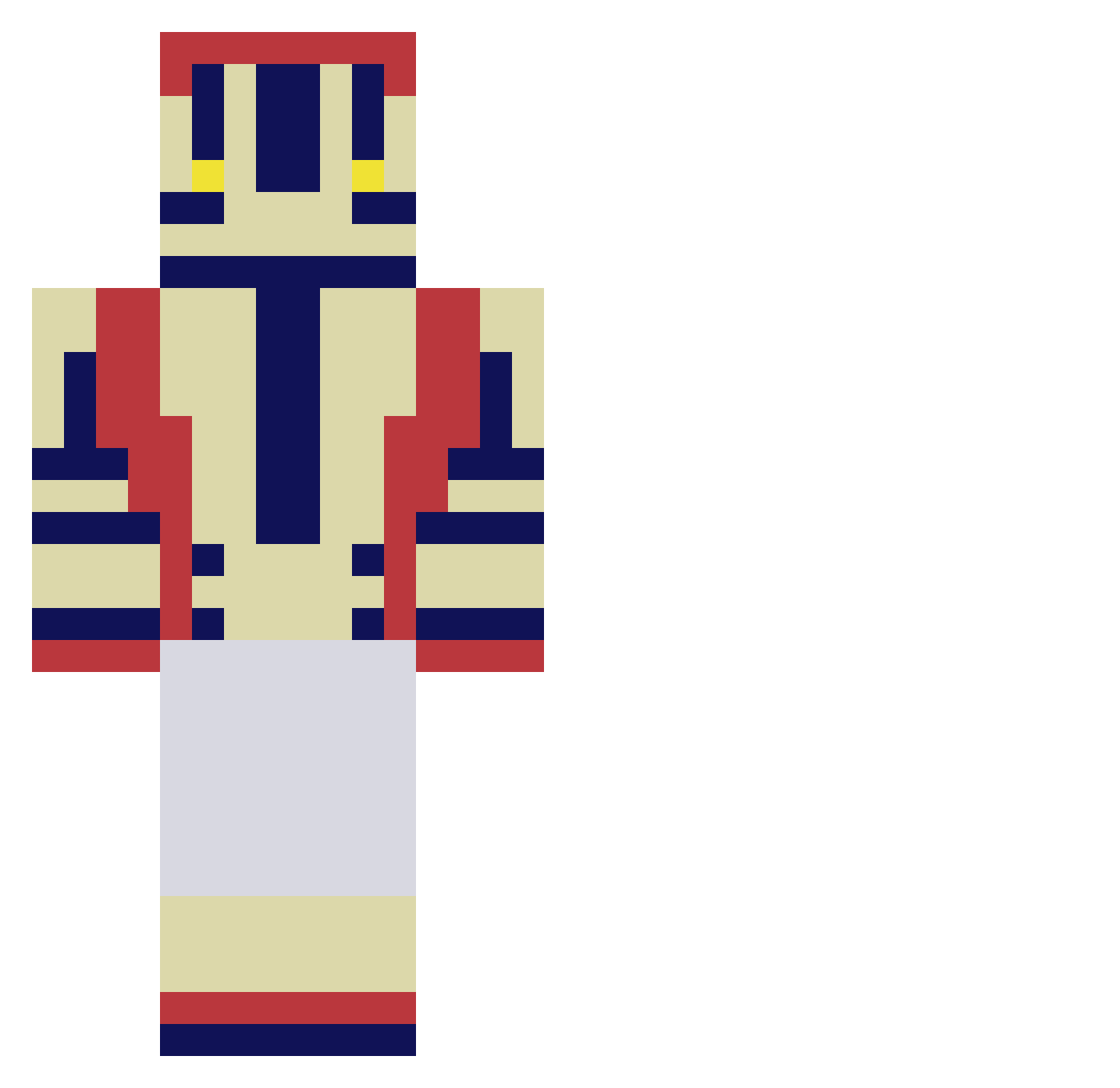 Tranquil_NA Minecraft skin, front and back view