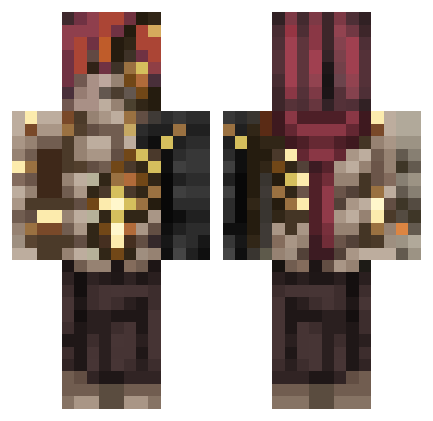 tyler59 Minecraft skin, front and back view
