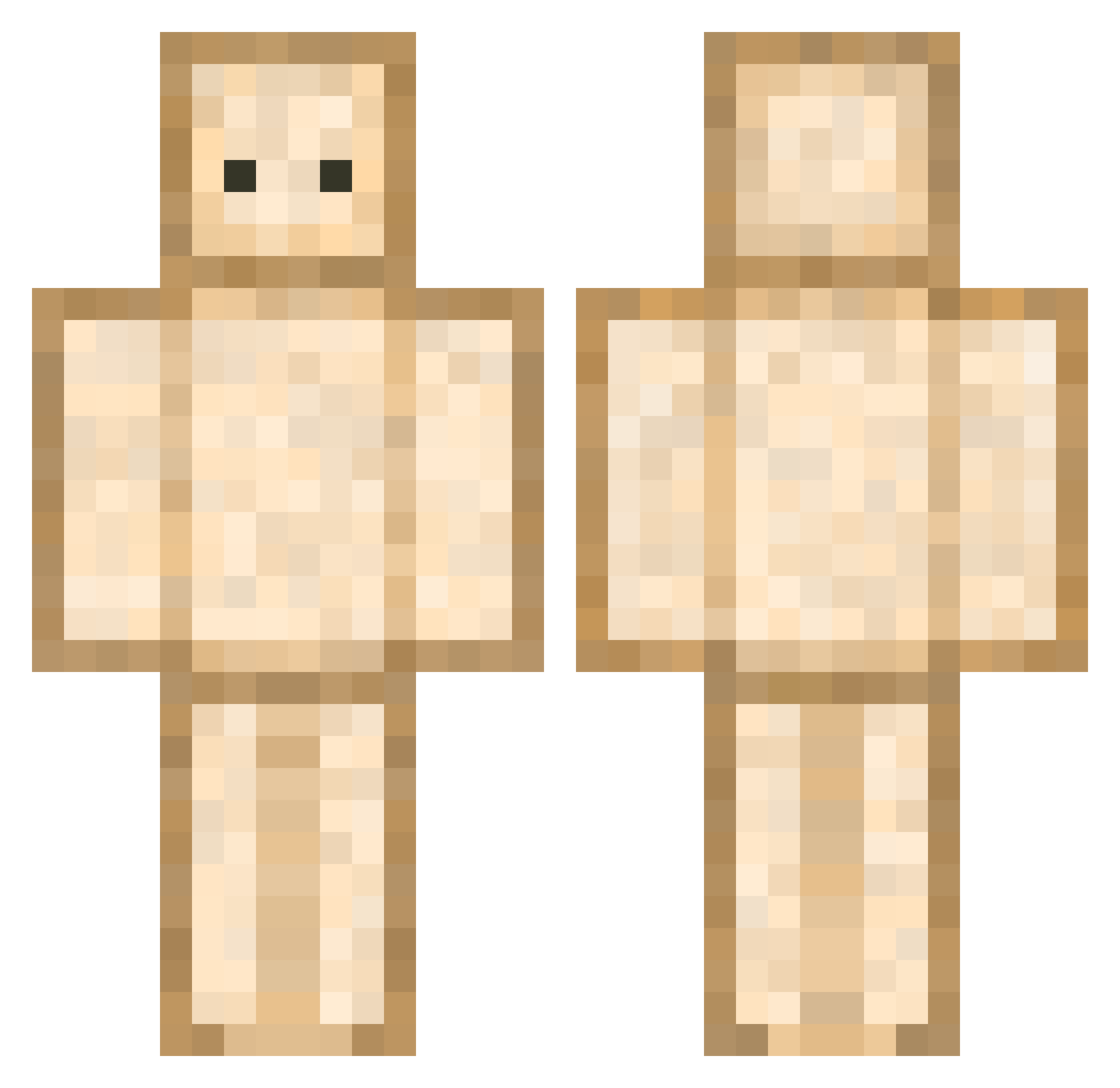 dirtydanno Minecraft skin, front and back view