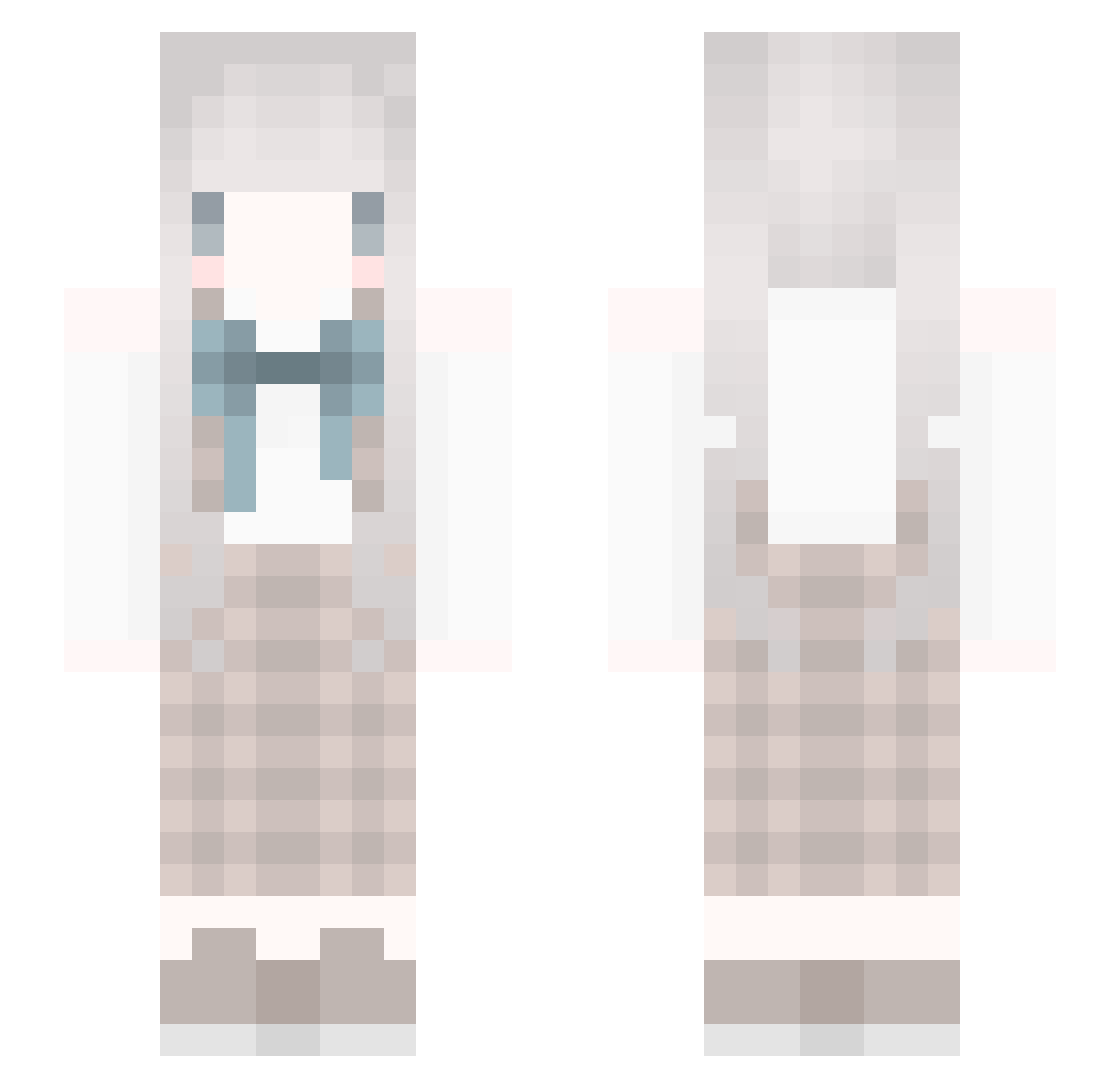 Poyumi Minecraft skin, front and back view