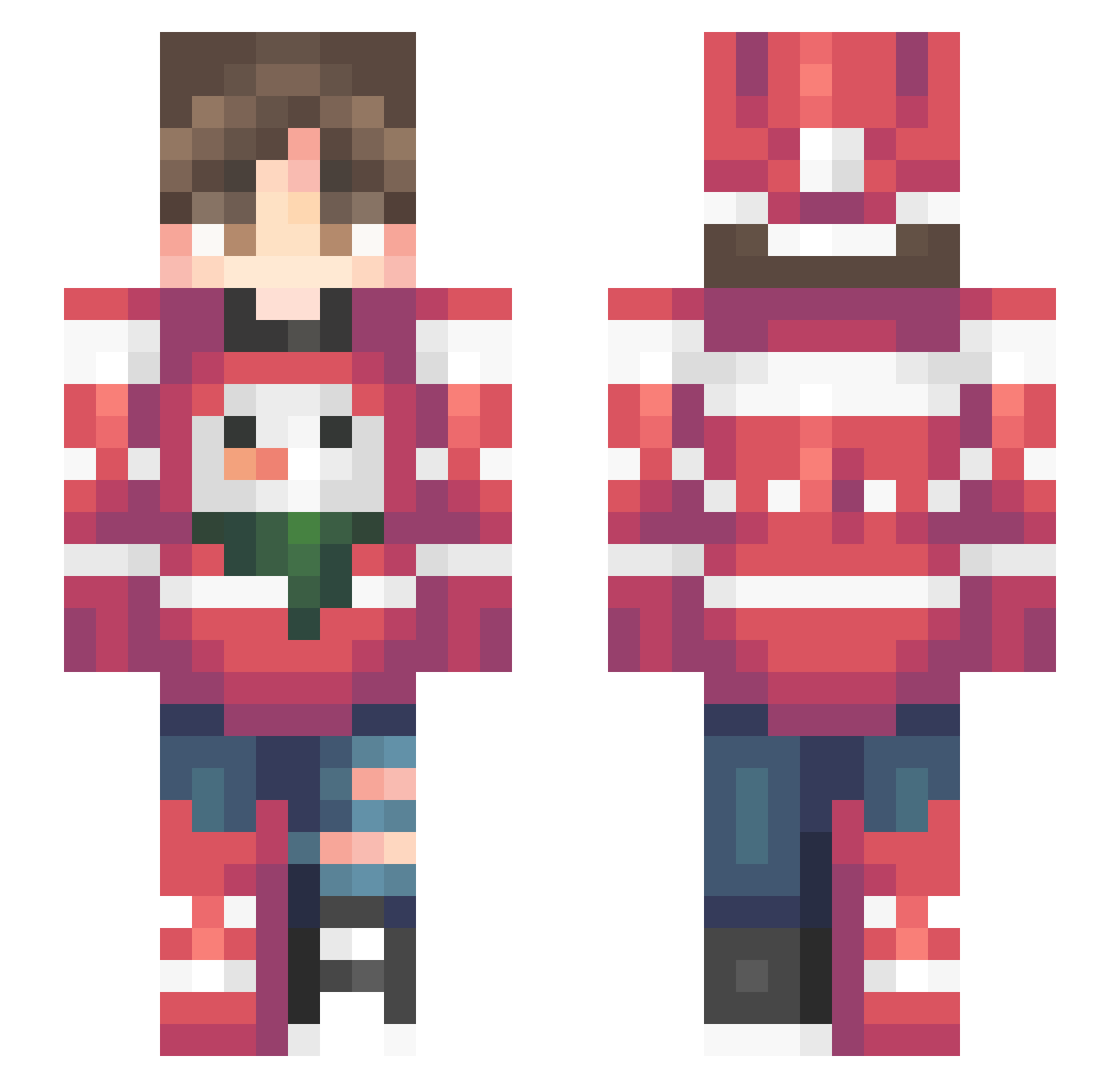 Jqkxy Minecraft skin, front and back view