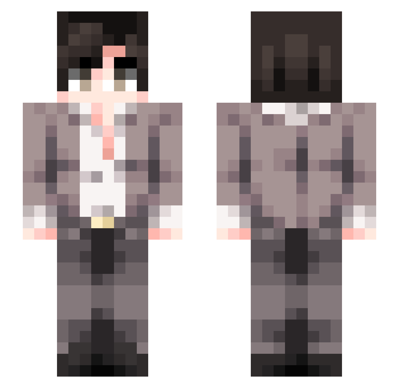 RRunty Minecraft skin, front and back view