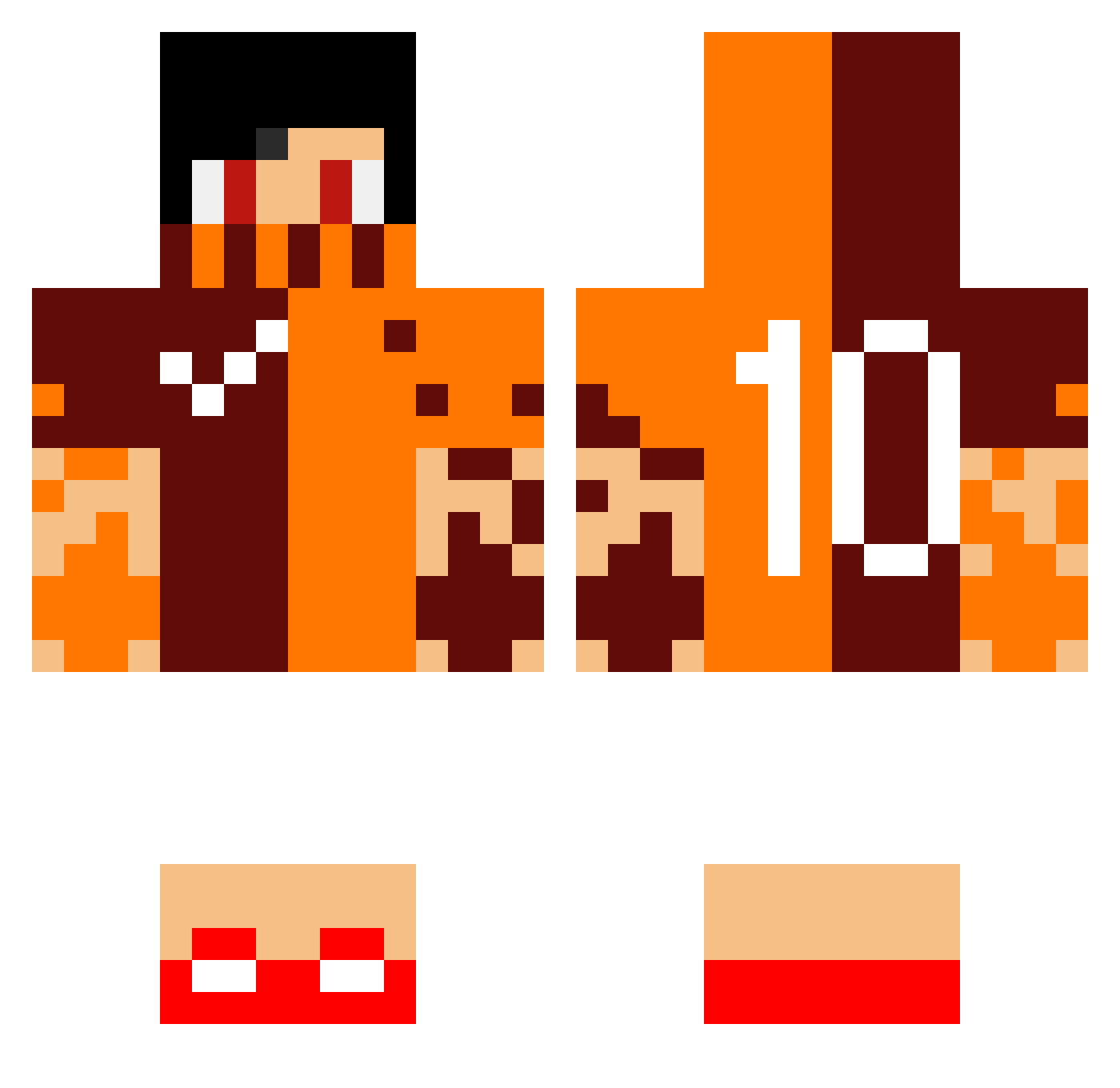 Yogurtcu Minecraft skin, front and back view