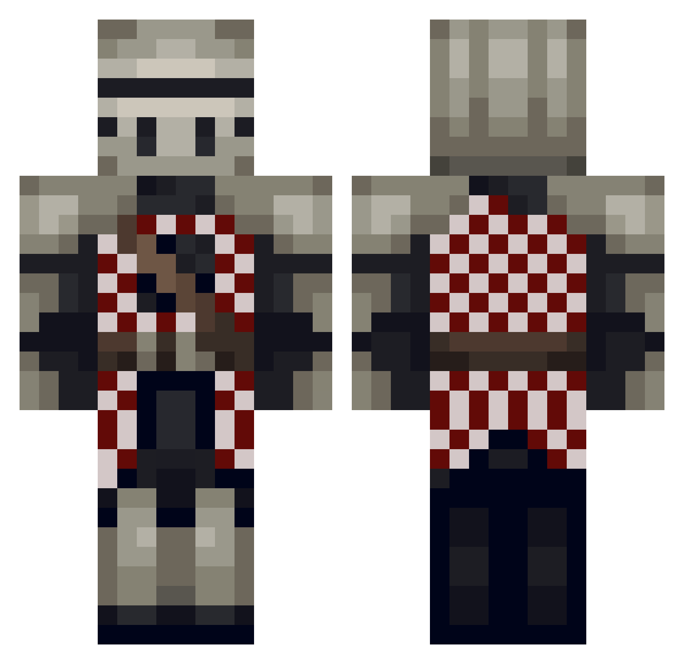 whosjoemama2 Minecraft skin, front and back view