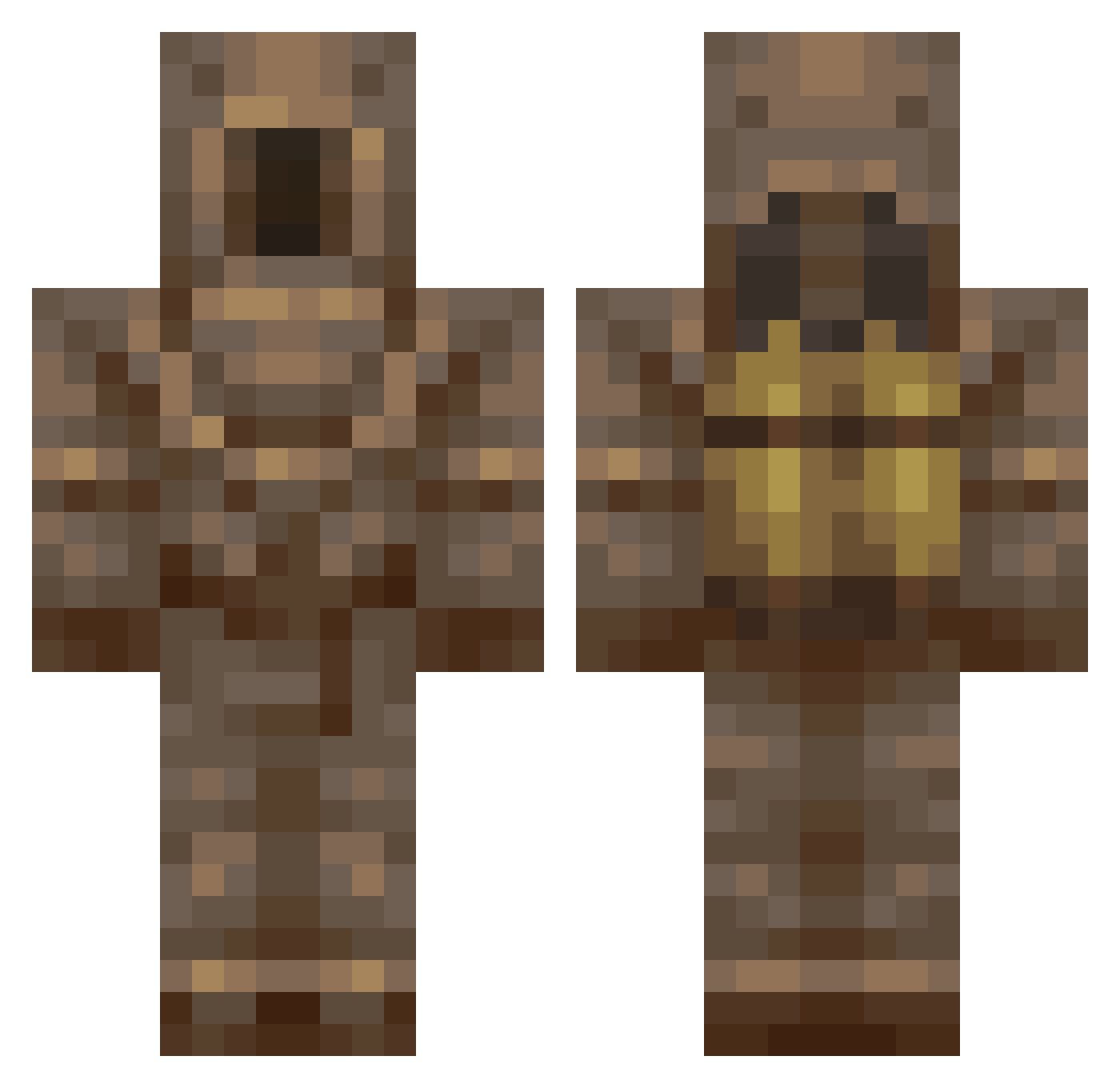 Enveil Minecraft skin, front and back view