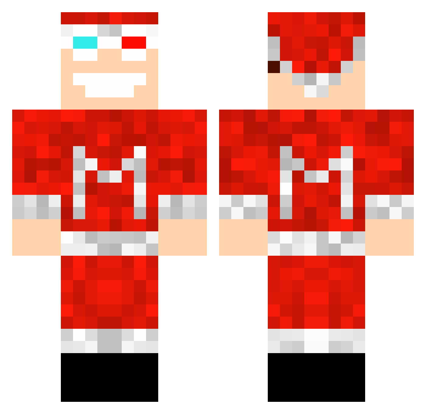 commercialized Minecraft skin, front and back view