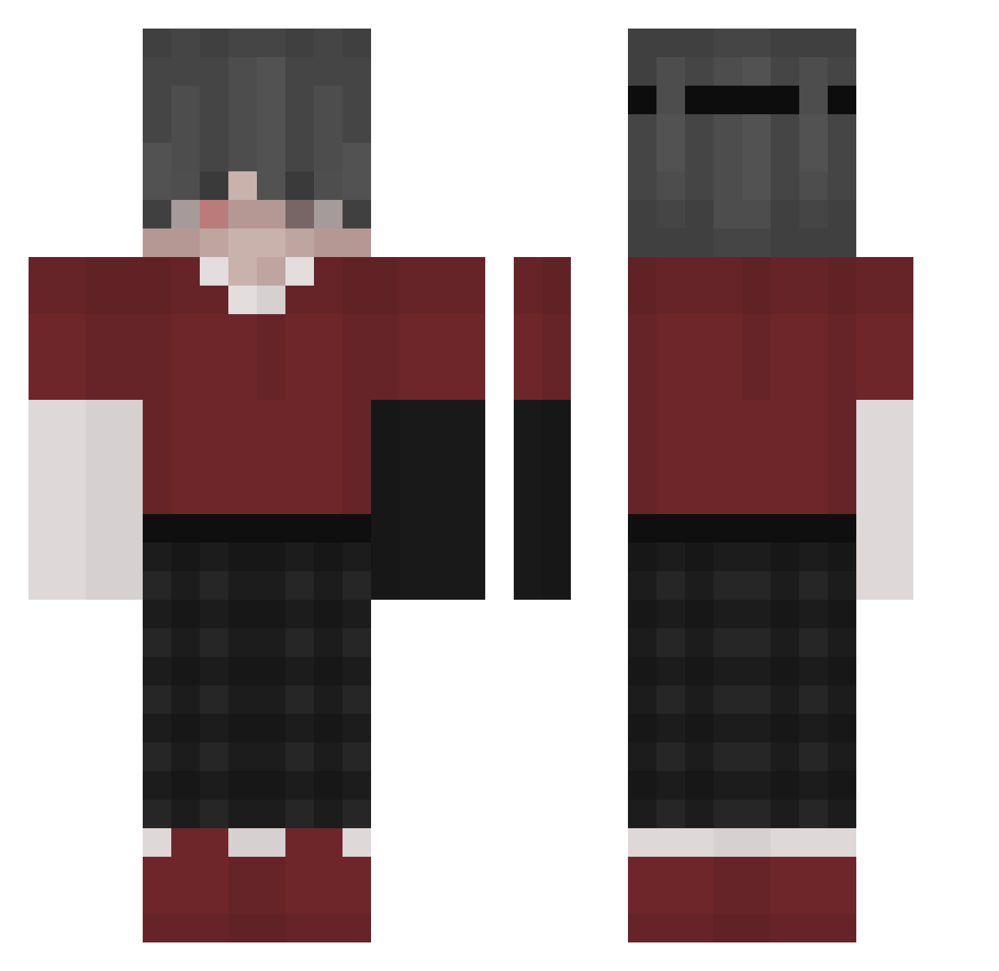YoghurtluBaklava Minecraft skin, front and back view