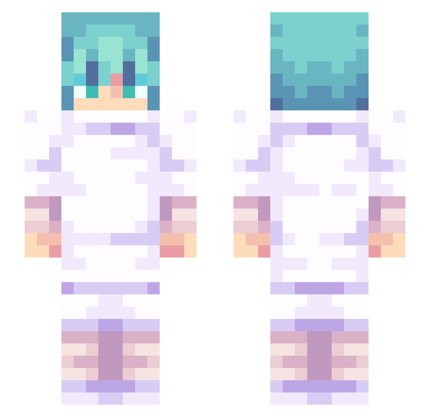 Emolga501 Minecraft skin, front and back view