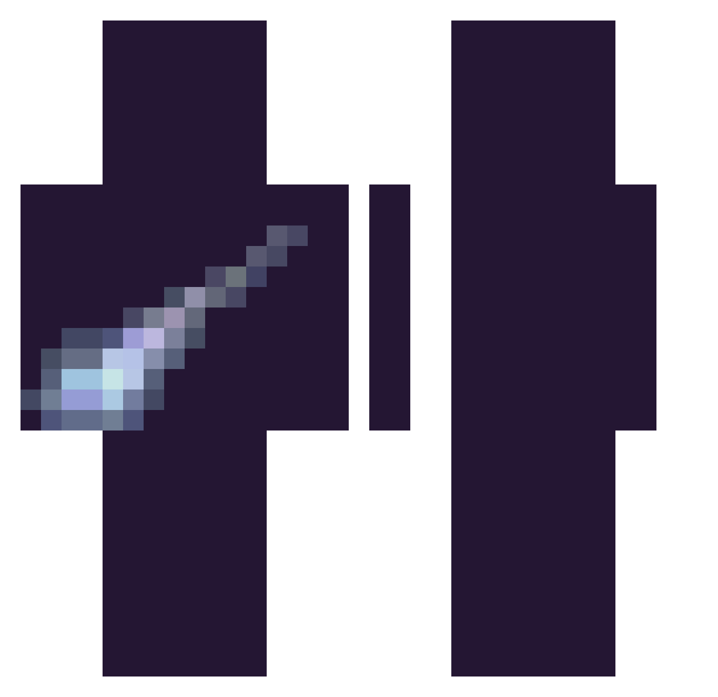 Springamus Minecraft skin, front and back view