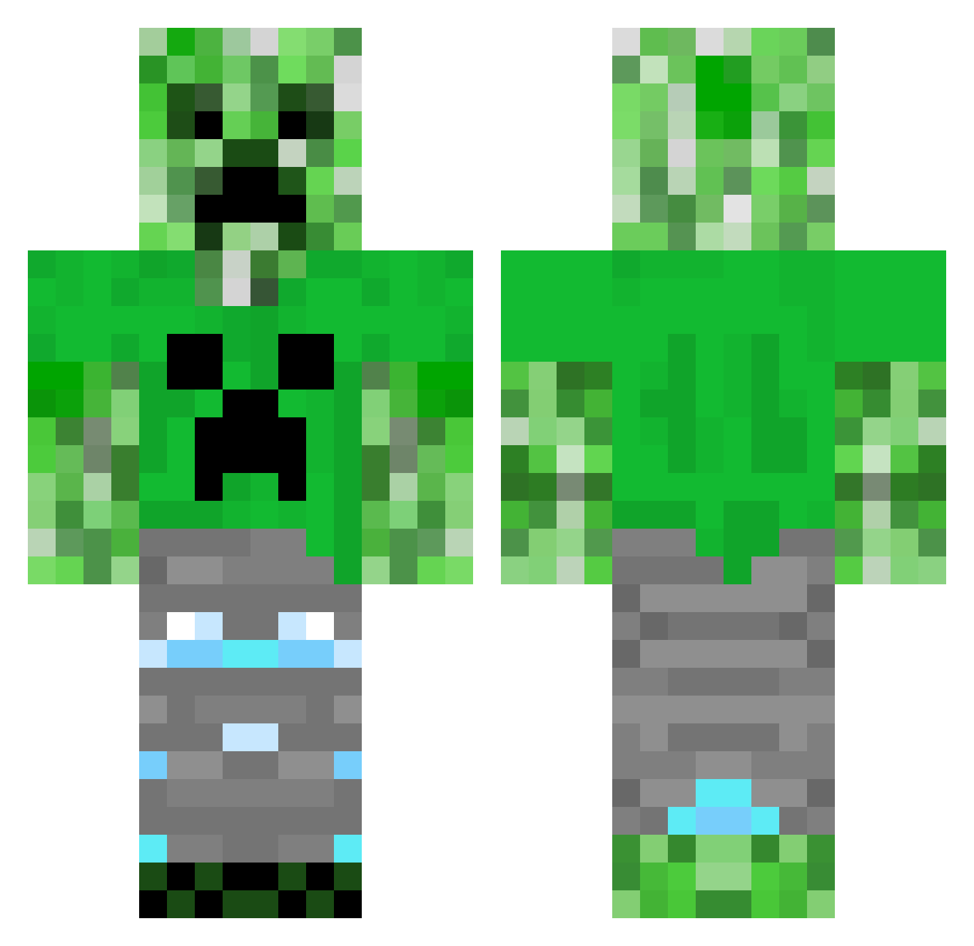 RocketLeage51 Minecraft skin, front and back view