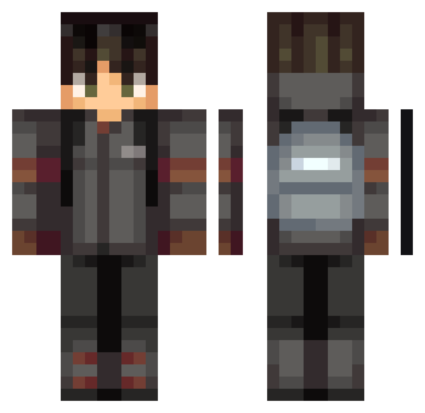 FmhIsOnSumishNew Minecraft skin, front and back view
