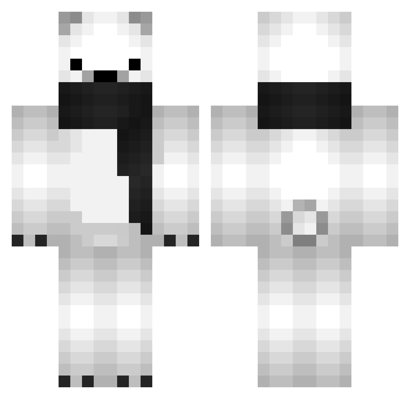 SleezyNox Minecraft skin, front and back view