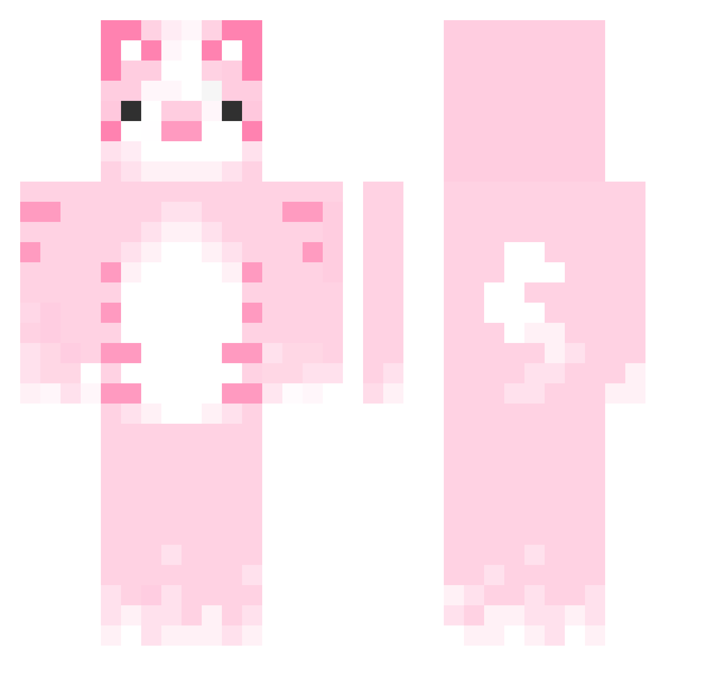 tenhas Minecraft skin, front and back view
