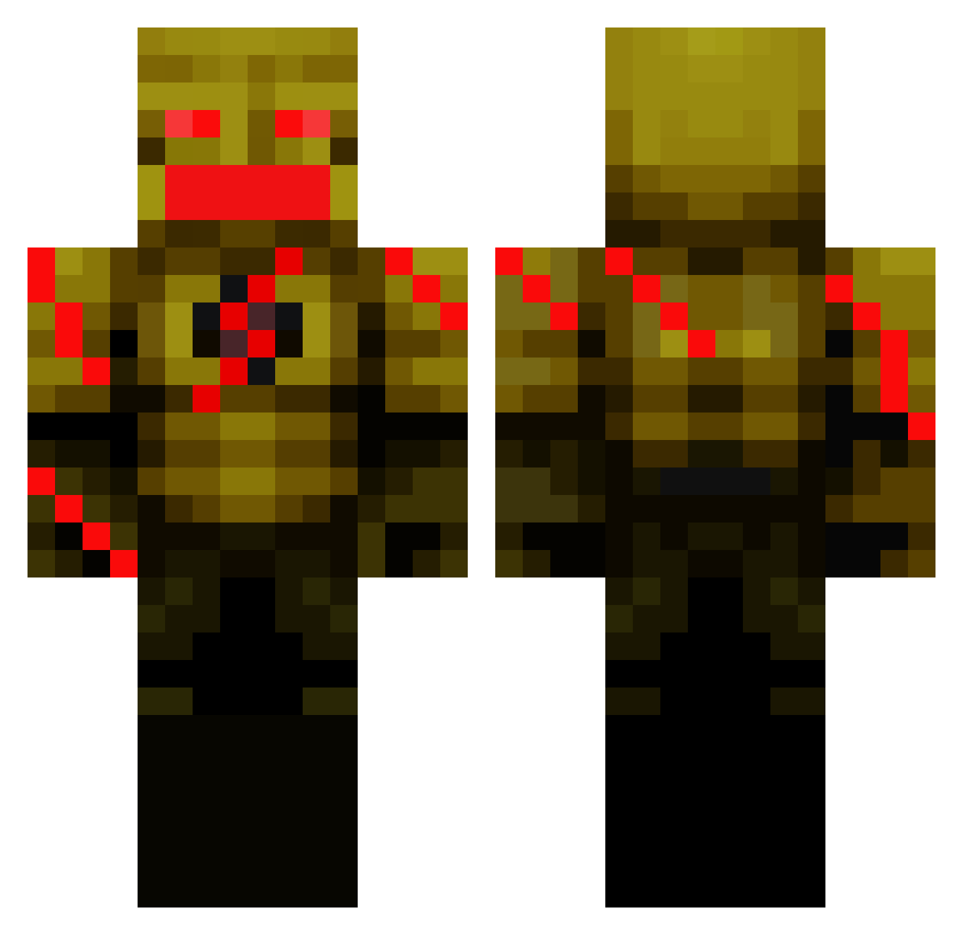 JamesFall123 Minecraft skin, front and back view