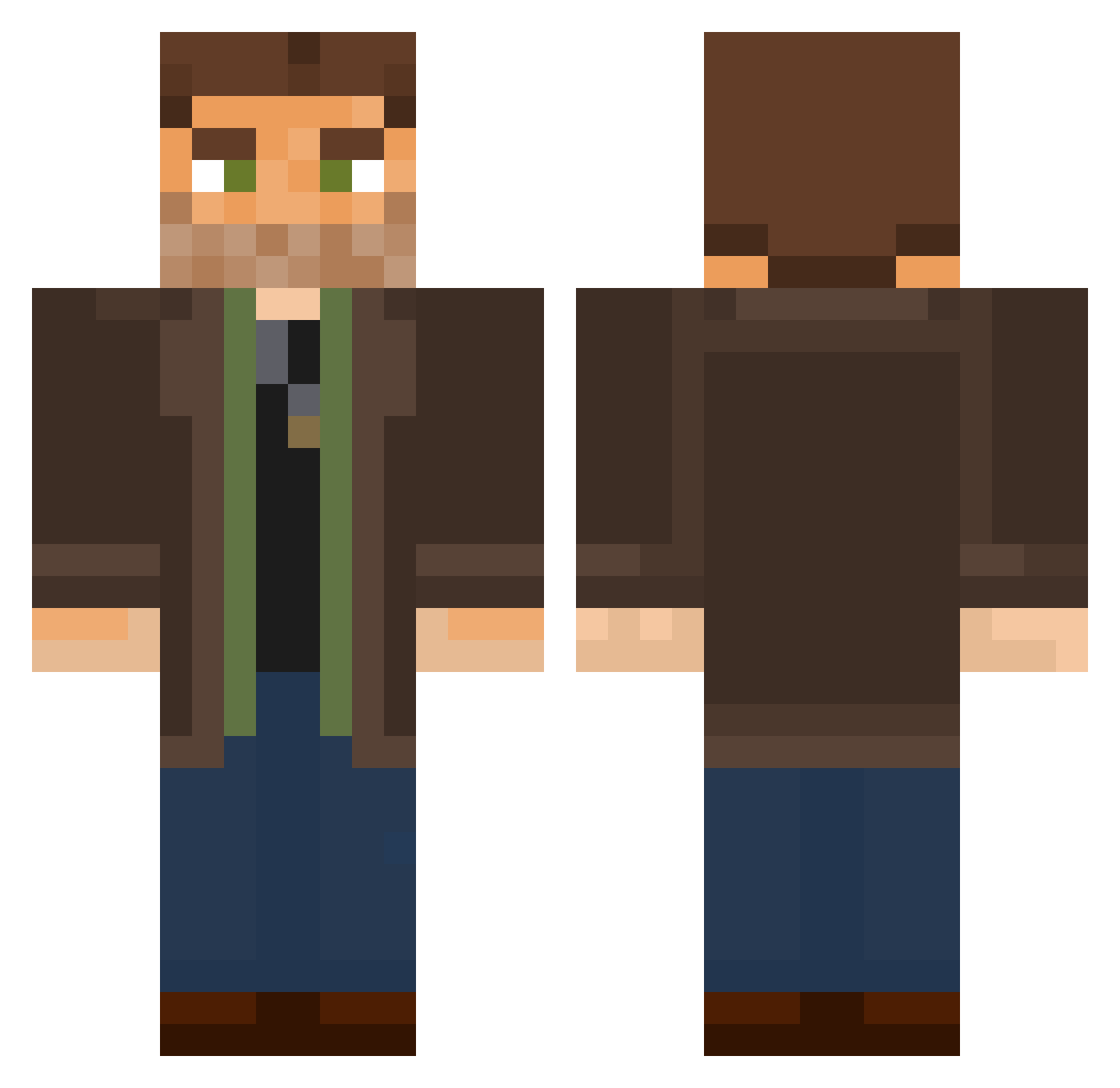 kurohayashi Minecraft skin, front and back view