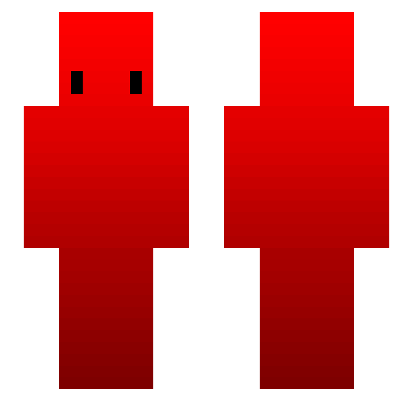 Spamualt Minecraft skin, front and back view