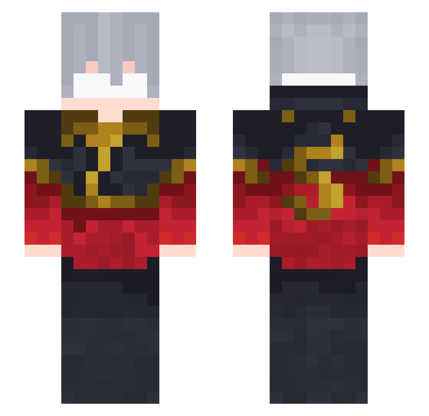 RicardoZlatan Minecraft skin, front and back view